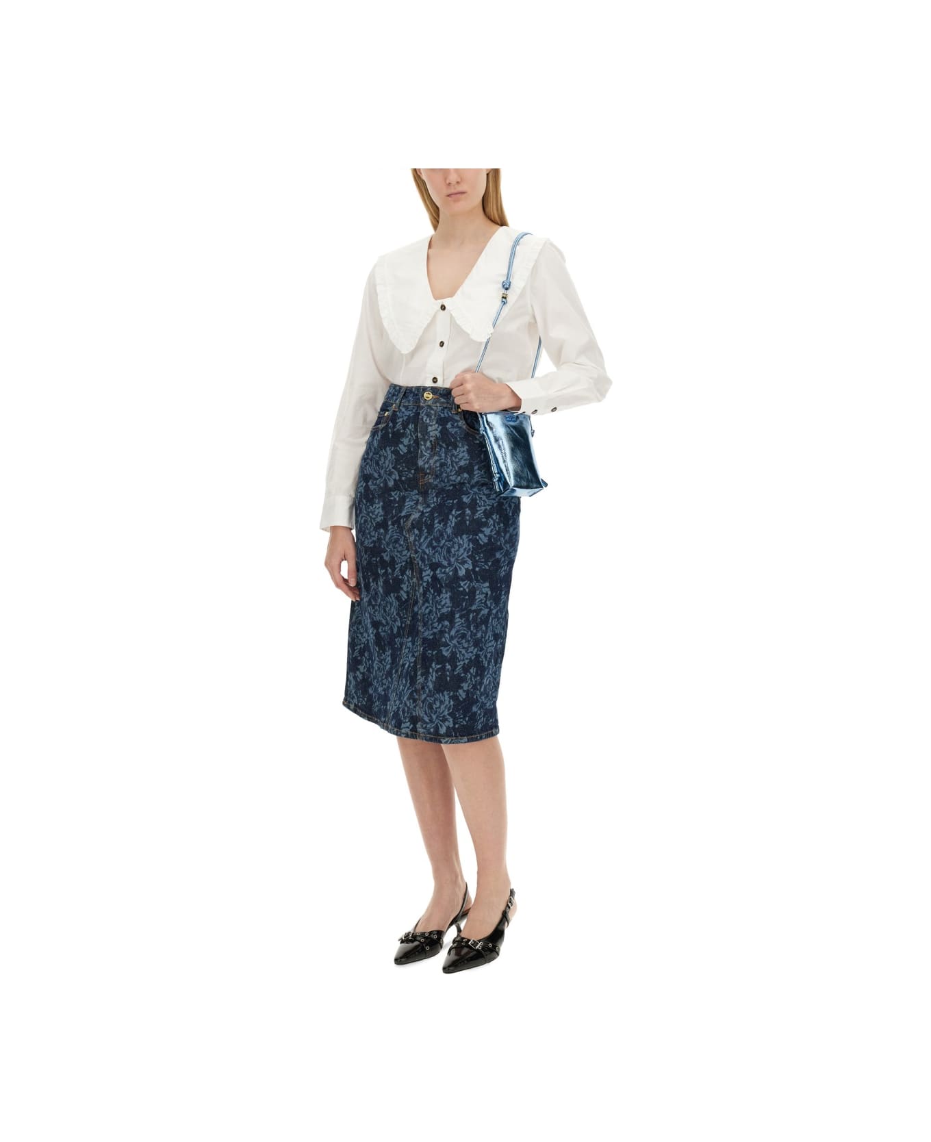 Ganni Midi Skirt - DENIM