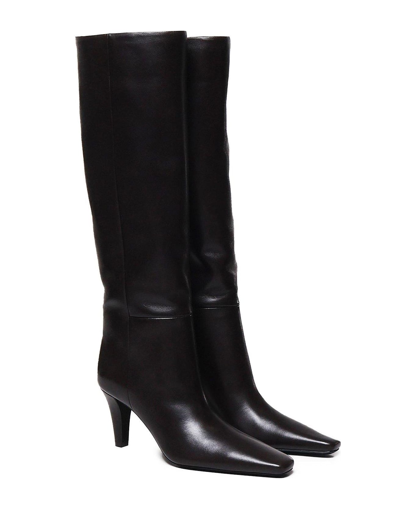 Saint Laurent Jill Pointed-toe Boots - Brown ブーツ