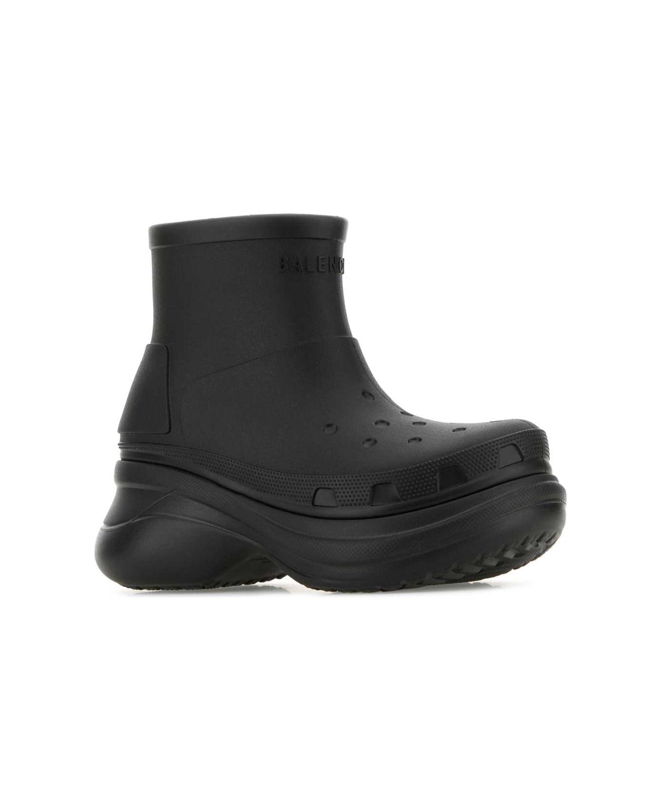 Balenciaga Black Rubber Balenciaga X Crocsâ ¢ Ankle Boots - Black