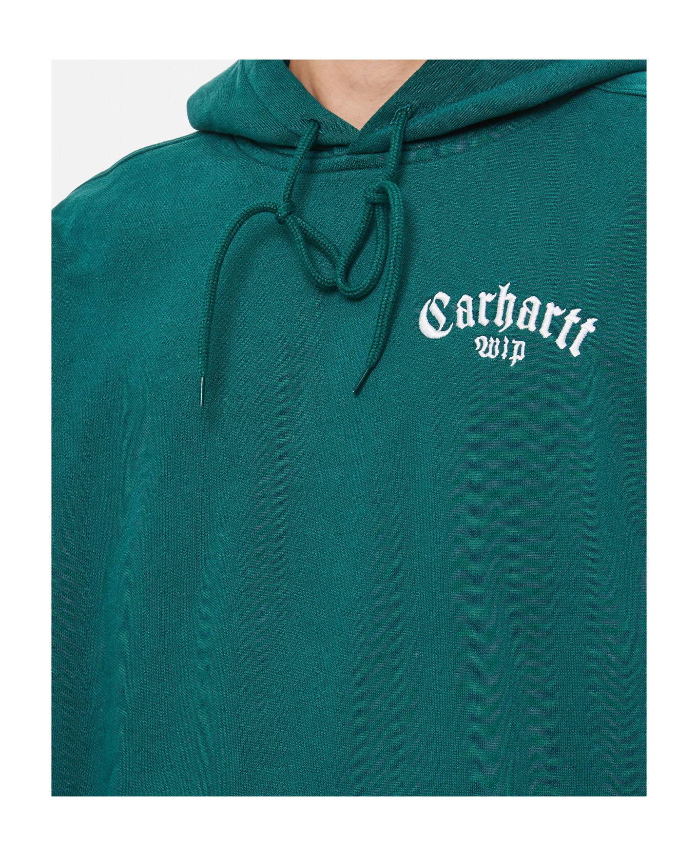 Carhartt WIP Hooded Onyx Script Sweatshirt - Verde