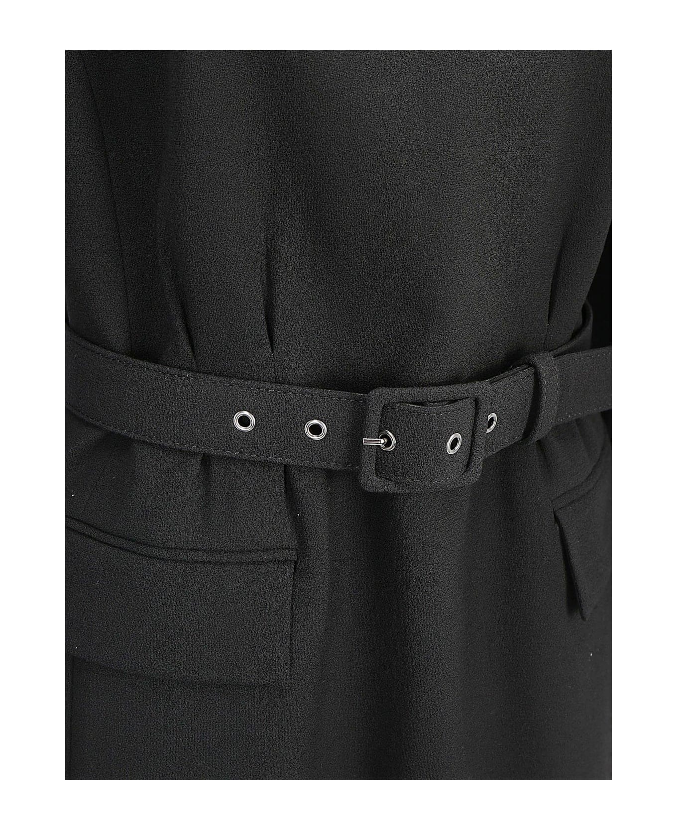 Givenchy Structured Belted Mini Dress - BLACK