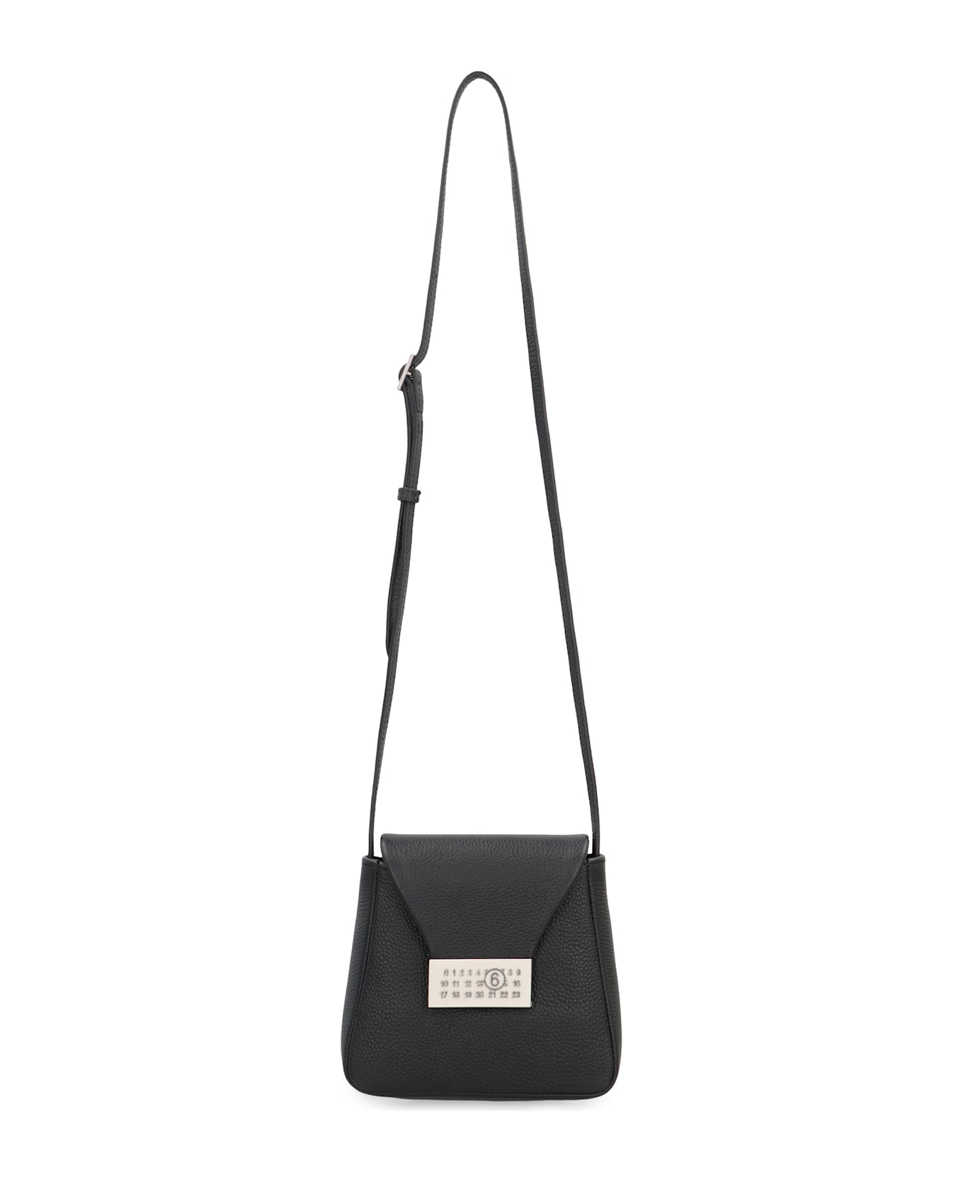MM6 Maison Margiela Shoulder Bag Numeric In Leather - black
