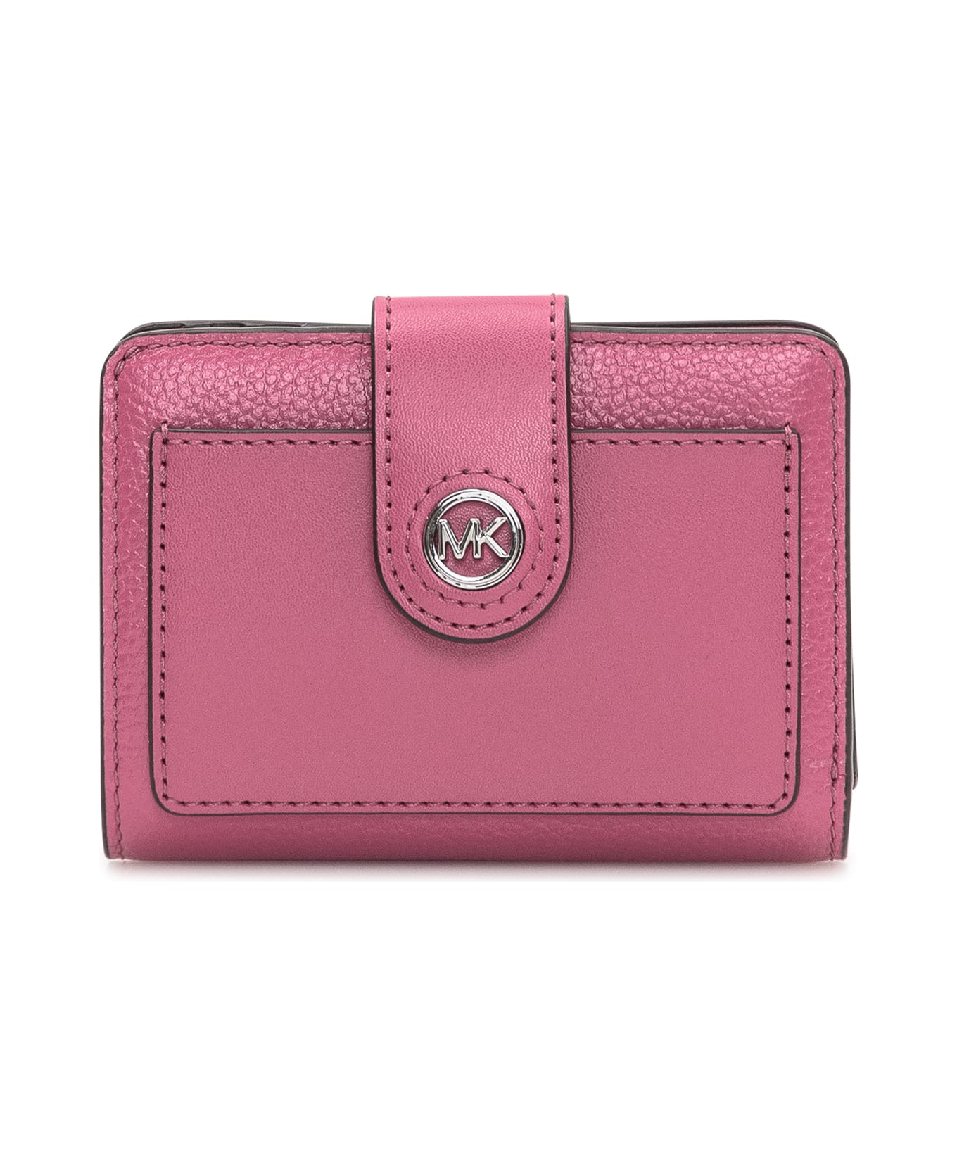 MICHAEL Michael Kors Logo Buttoned Wallet - BLACK