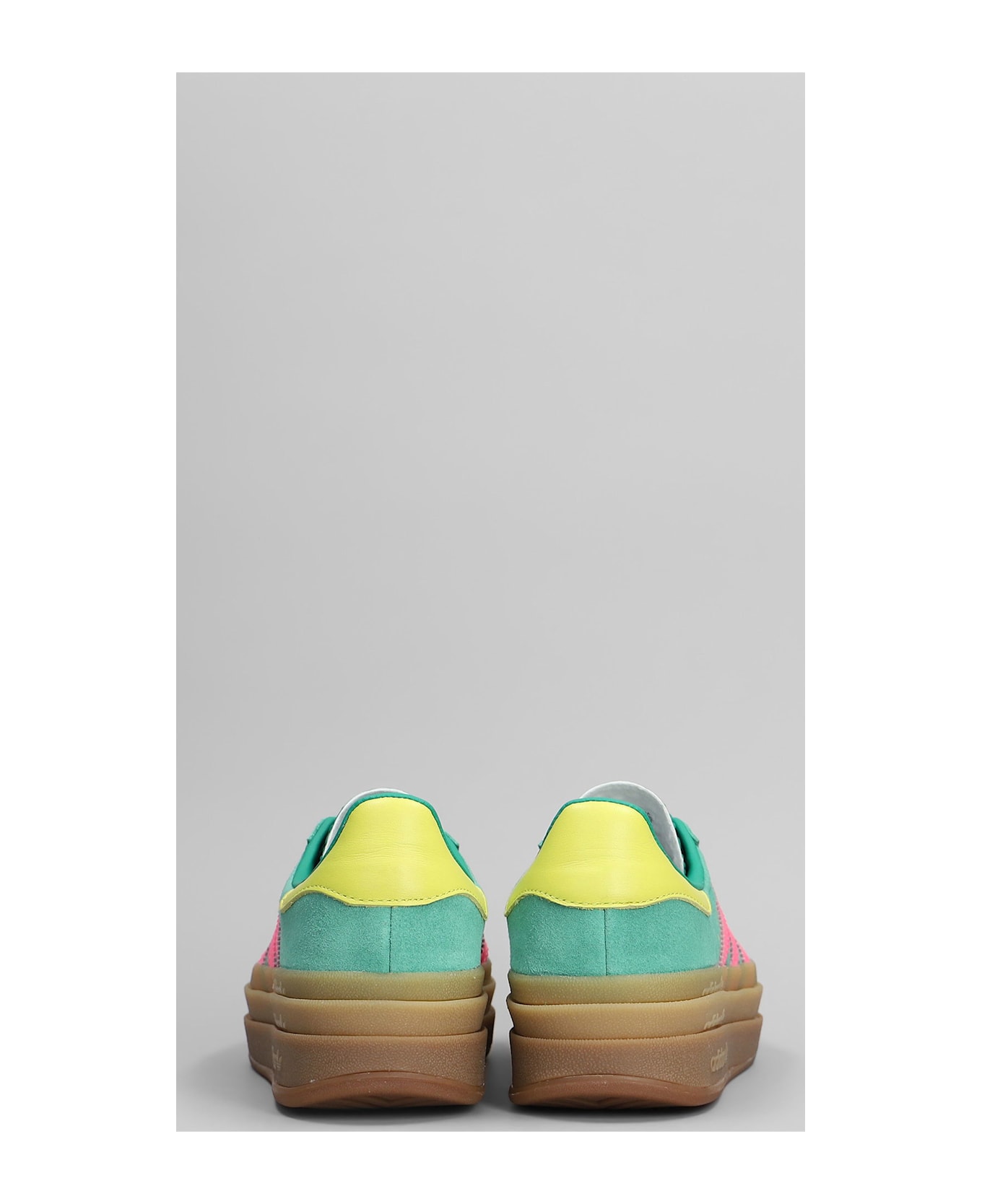 Adidas Gazelle Bold Sneakers In Green Suede - green