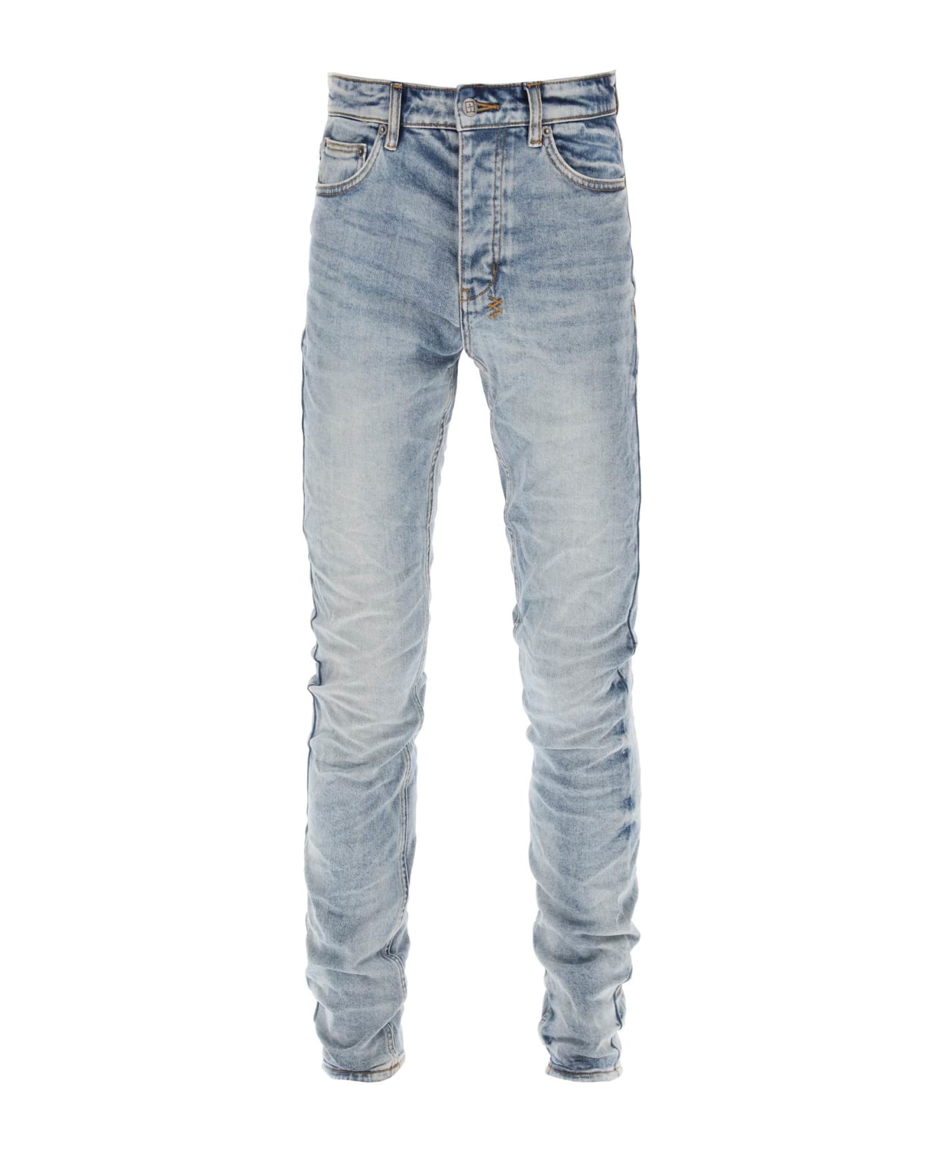 Ksubi Crinkle-effect Skinny Jeans - DENIM (Light blue)