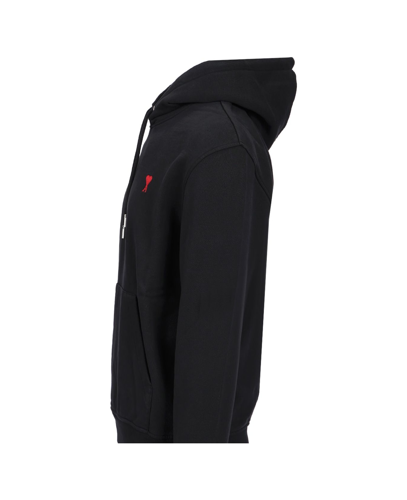 Ami Alexandre Mattiussi Ami De Coeur Hoodie Black - BLACK