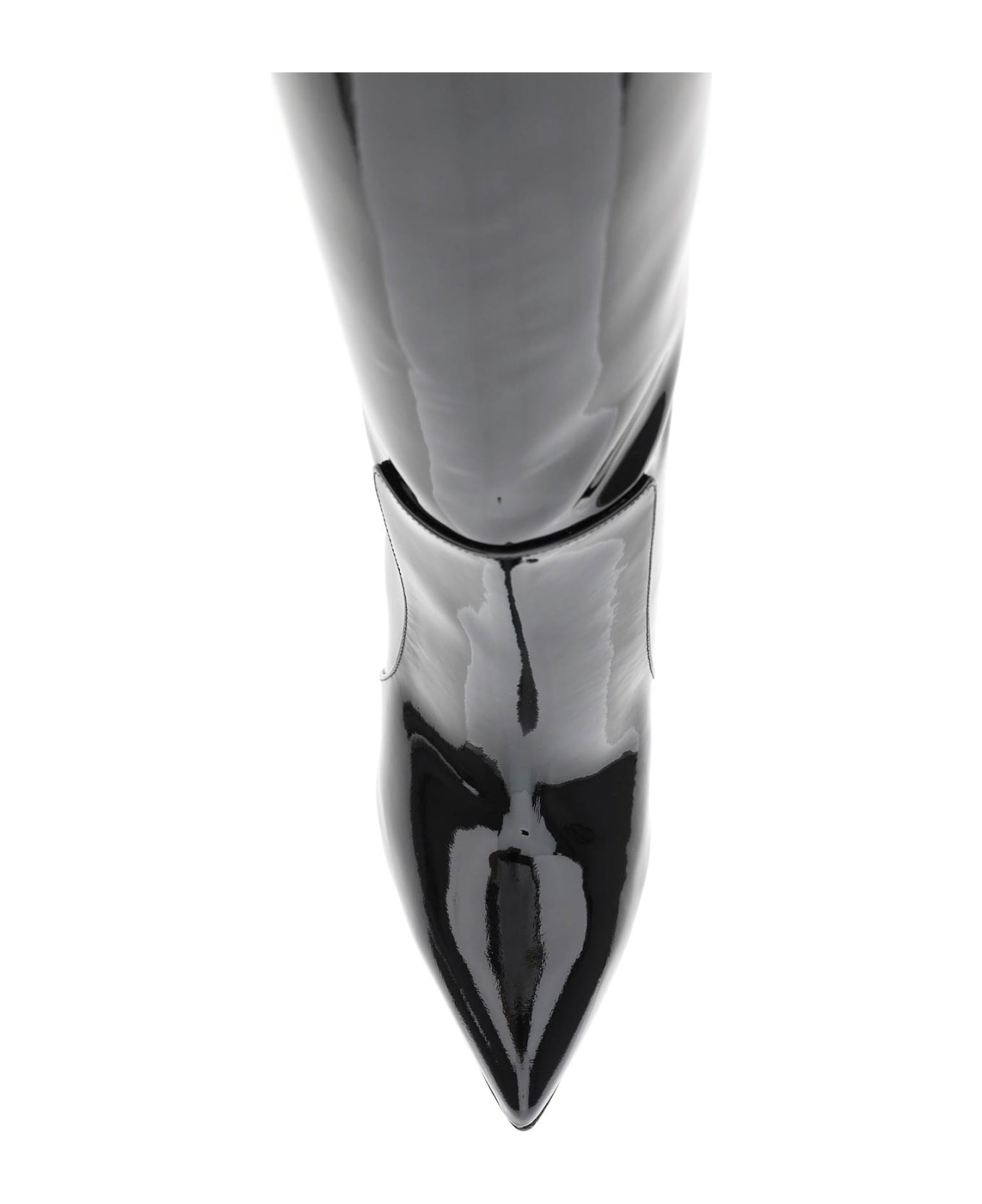 Paris Texas Patent Leather Stiletto Boots - Black ブーツ