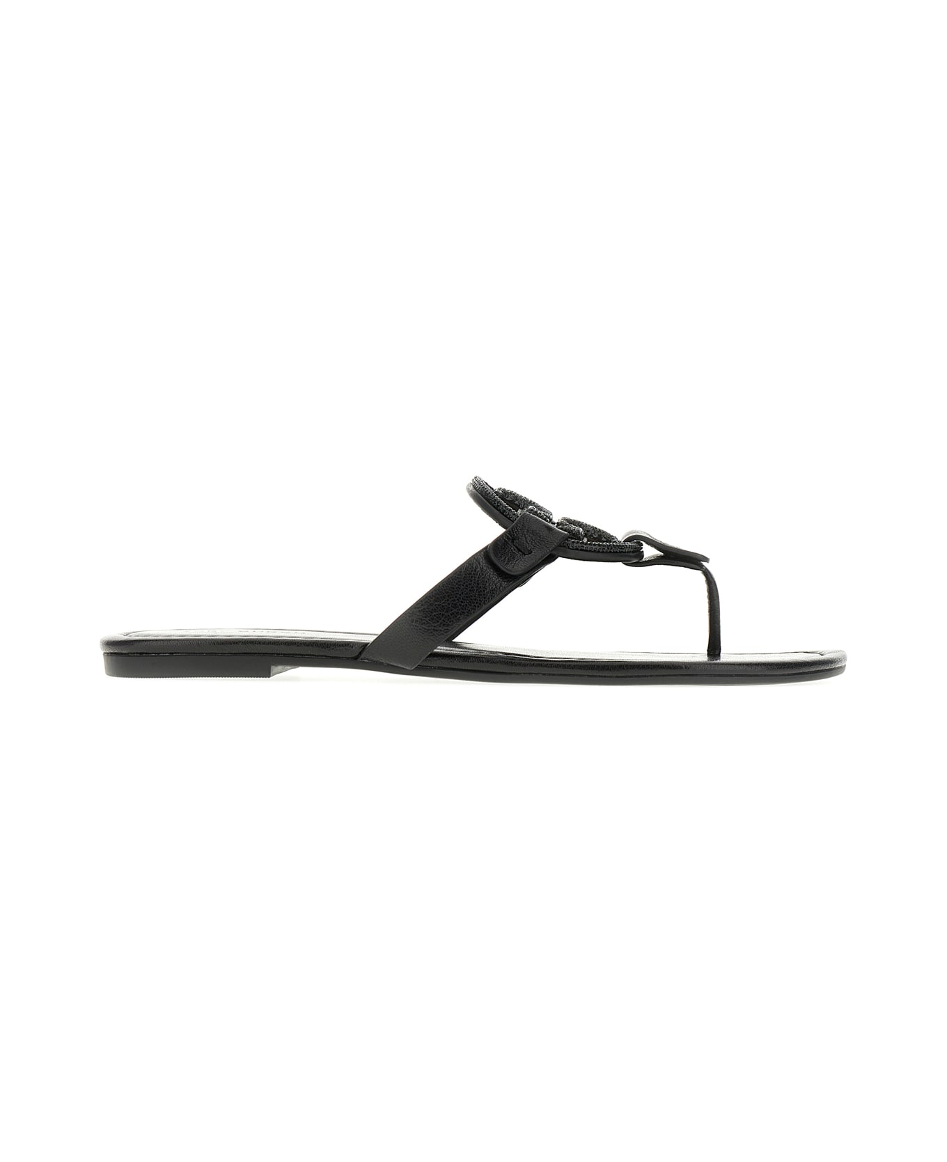 Tory Burch Black Leather Miller Sandals - 006