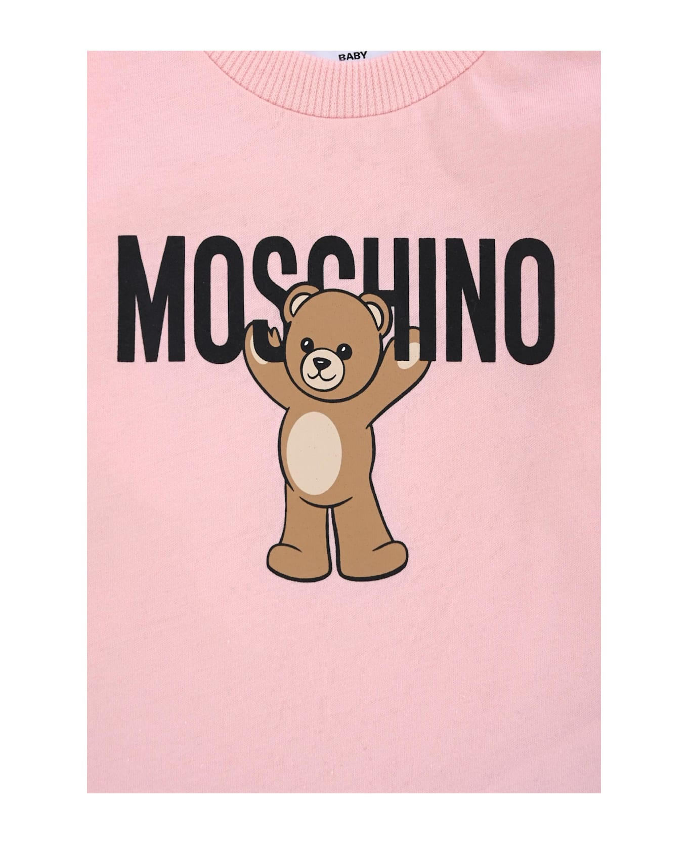 Moschino Pink T-shirt For Baby Girl With Teddy Bear - Pink