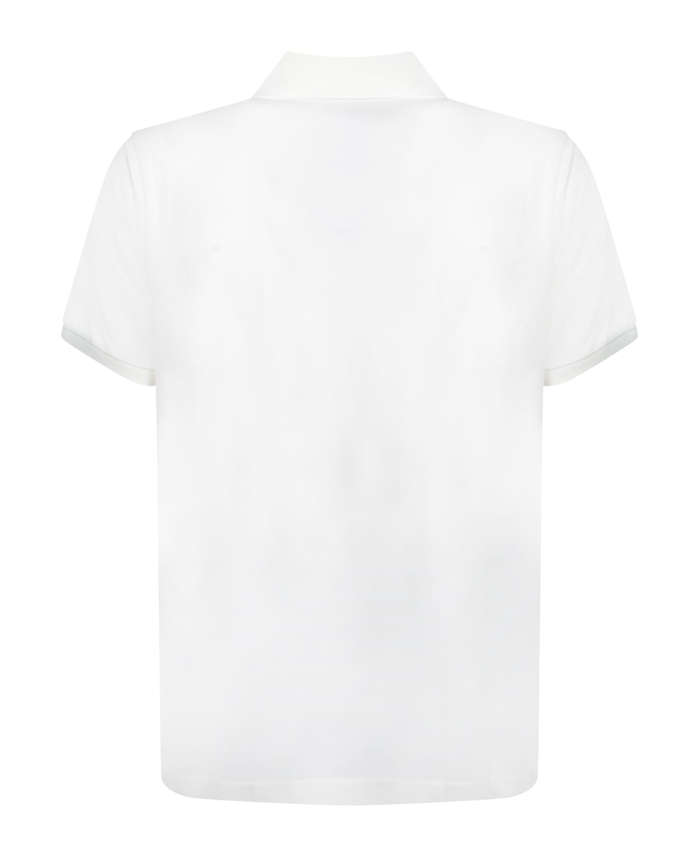 Moncler Logo Patch Short-sleeved Polo Shirt - White