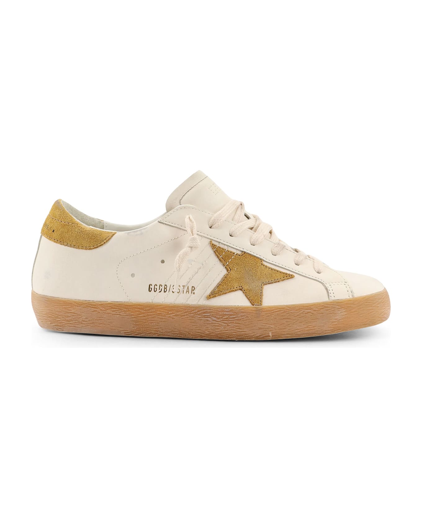 Golden Goose Super-star Classic With List Leather Sneakers - White ocra