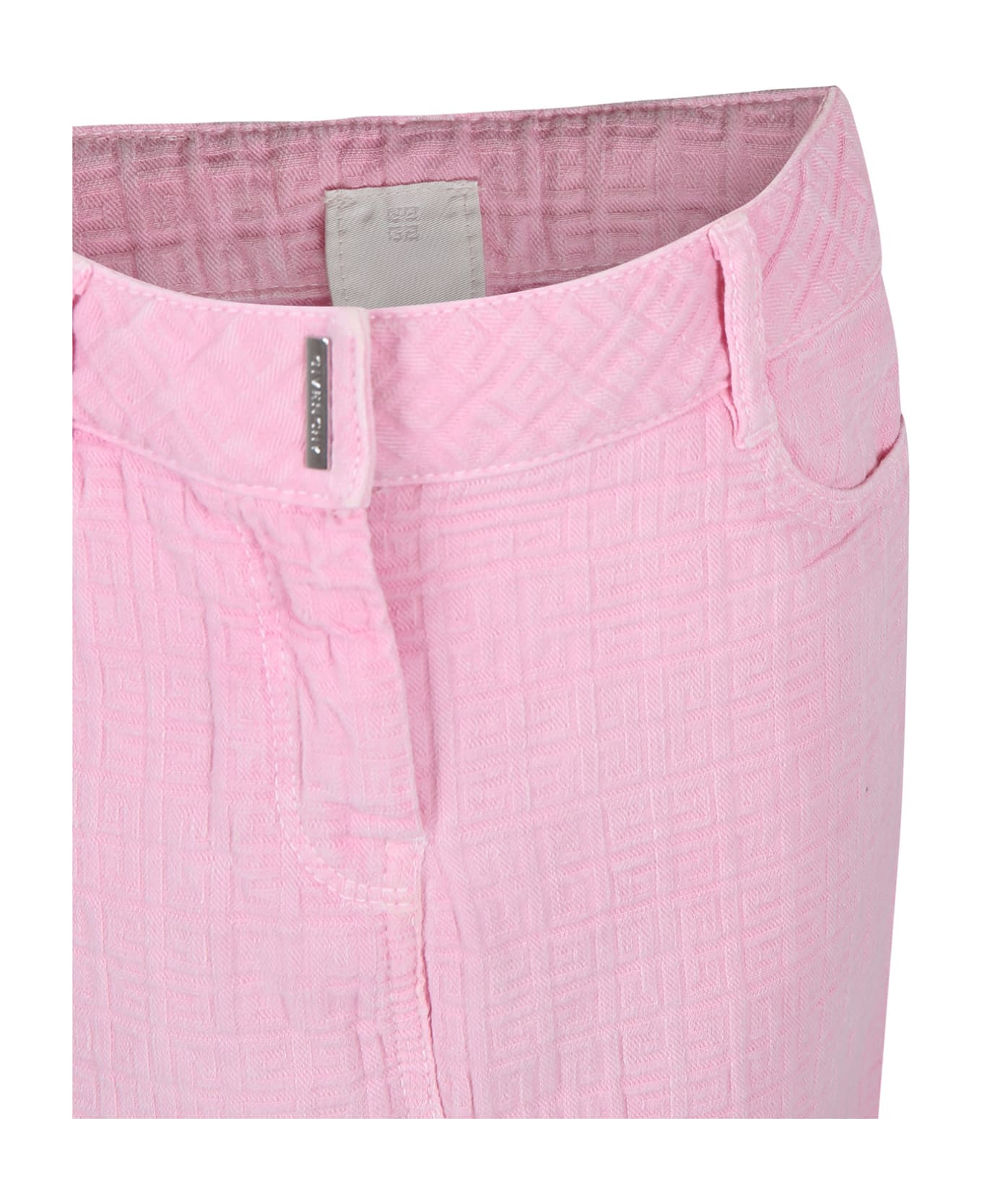Givenchy Pink Skirt For Girl With Logo - Pink ボトムス