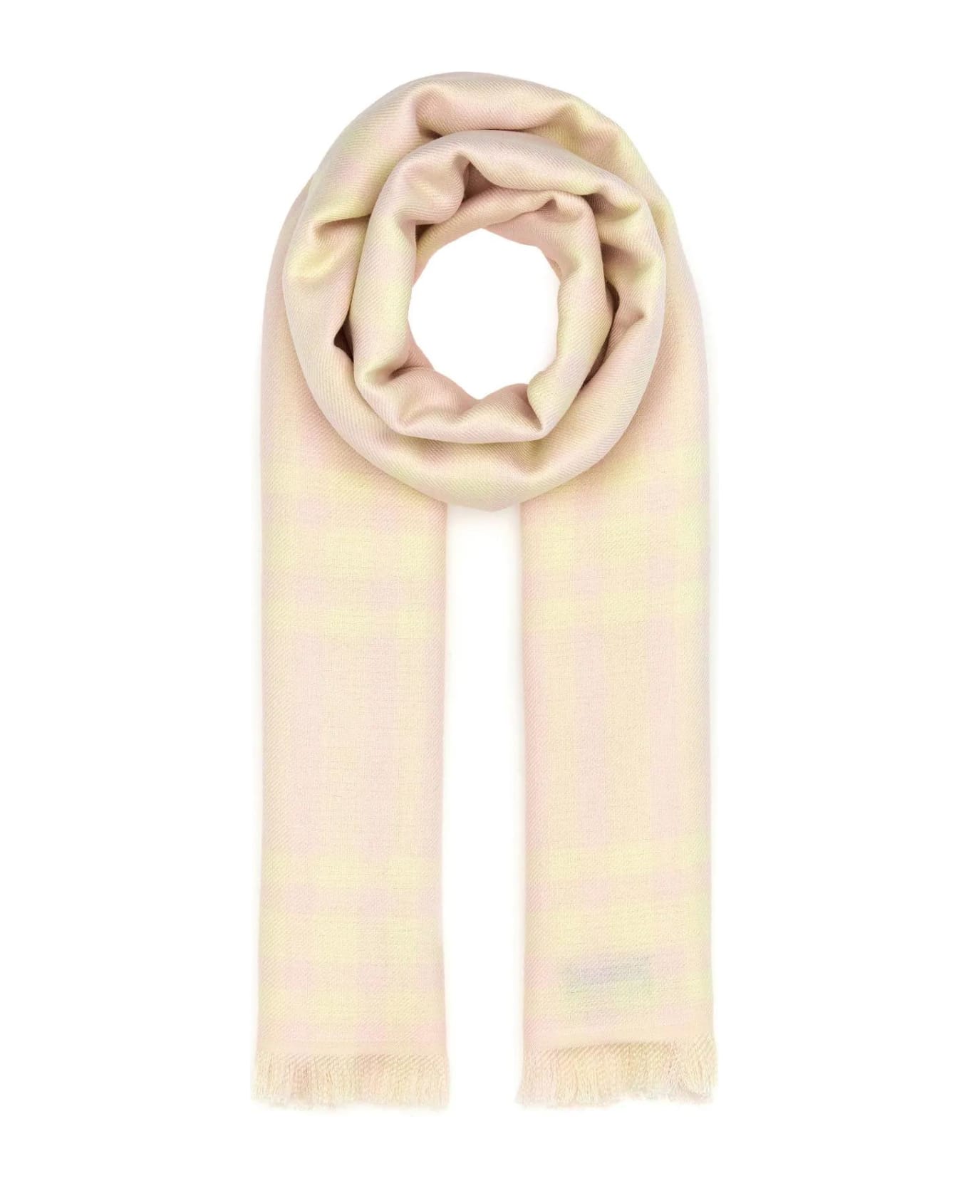 Burberry Printed Wool Blend Scarf - Cameo