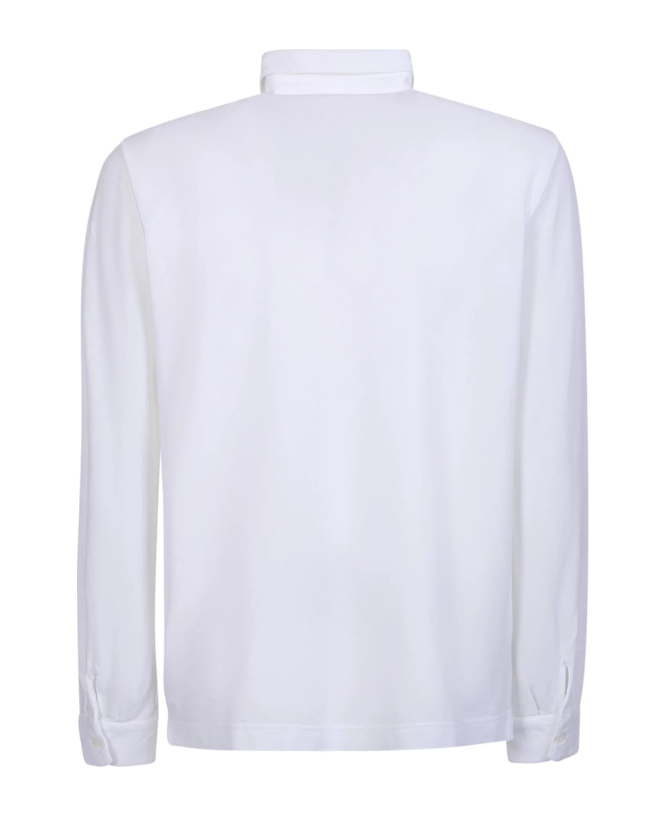 Zanone Polo Ls Ice Cotton - White ポロシャツ