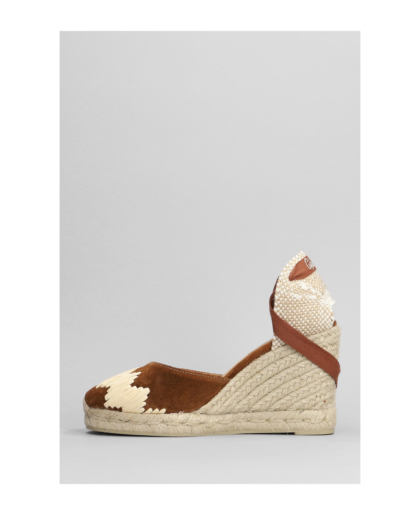 Castañer Cande-8-186 Wedges In Leather Color Suede - leather color