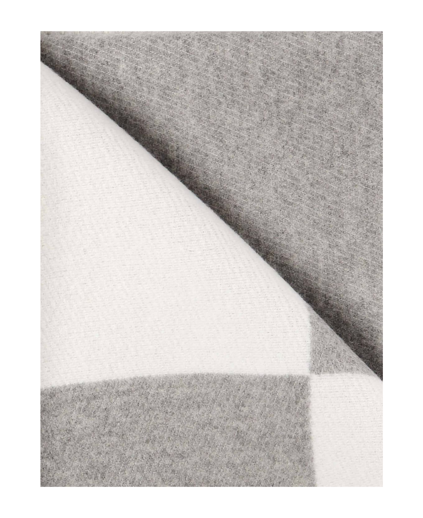 Eleventy Wool Throw - WHITE, GRAY