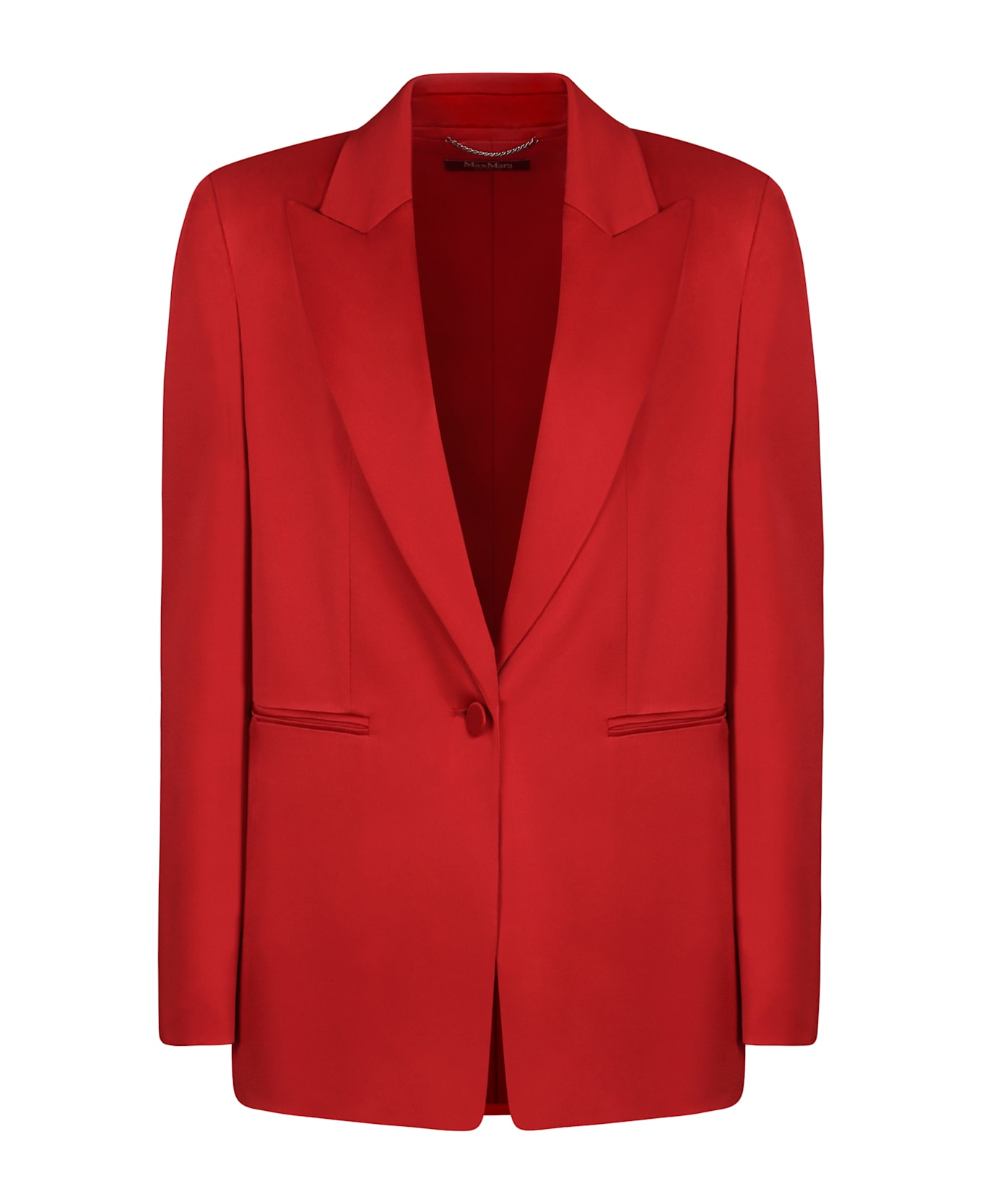 Max Mara Studio Galazia Single-breasted One Button Jacket - red