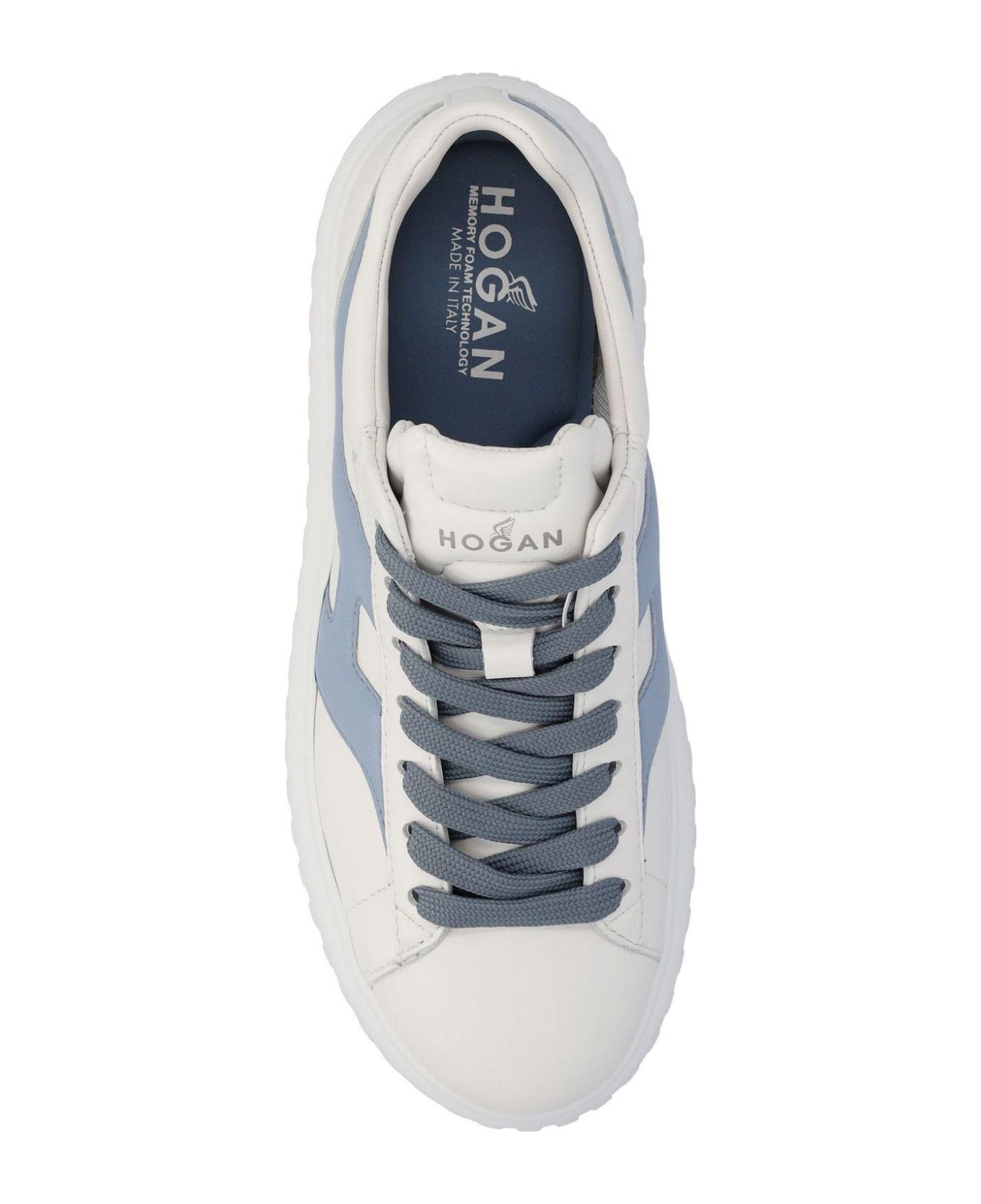 Hogan H-logo Plataform Sneakers - Sum Bianco + Azzurro