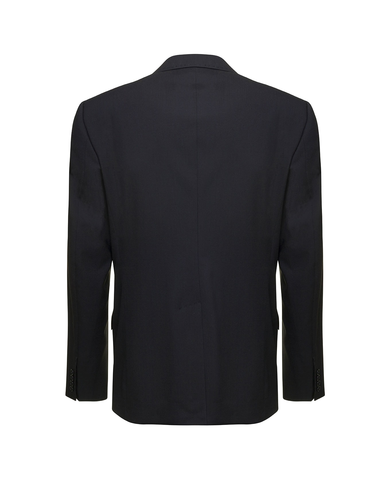 Dolce & Gabbana 'new Sicilia' Black Single-breasted Jacket With Concelaed Fastening In Stretch Wool Man - Black ブレザー