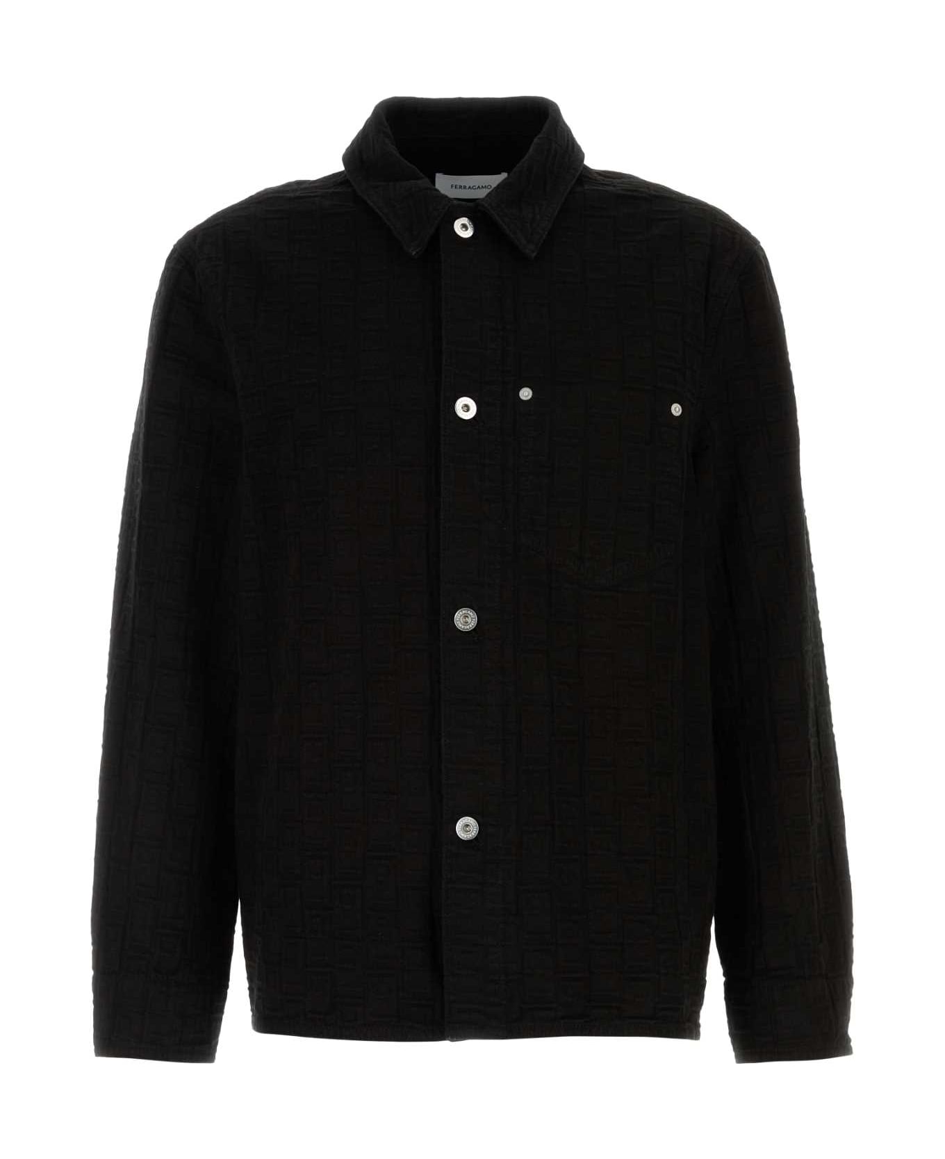 Ferragamo Black Denim Shirt - NERO