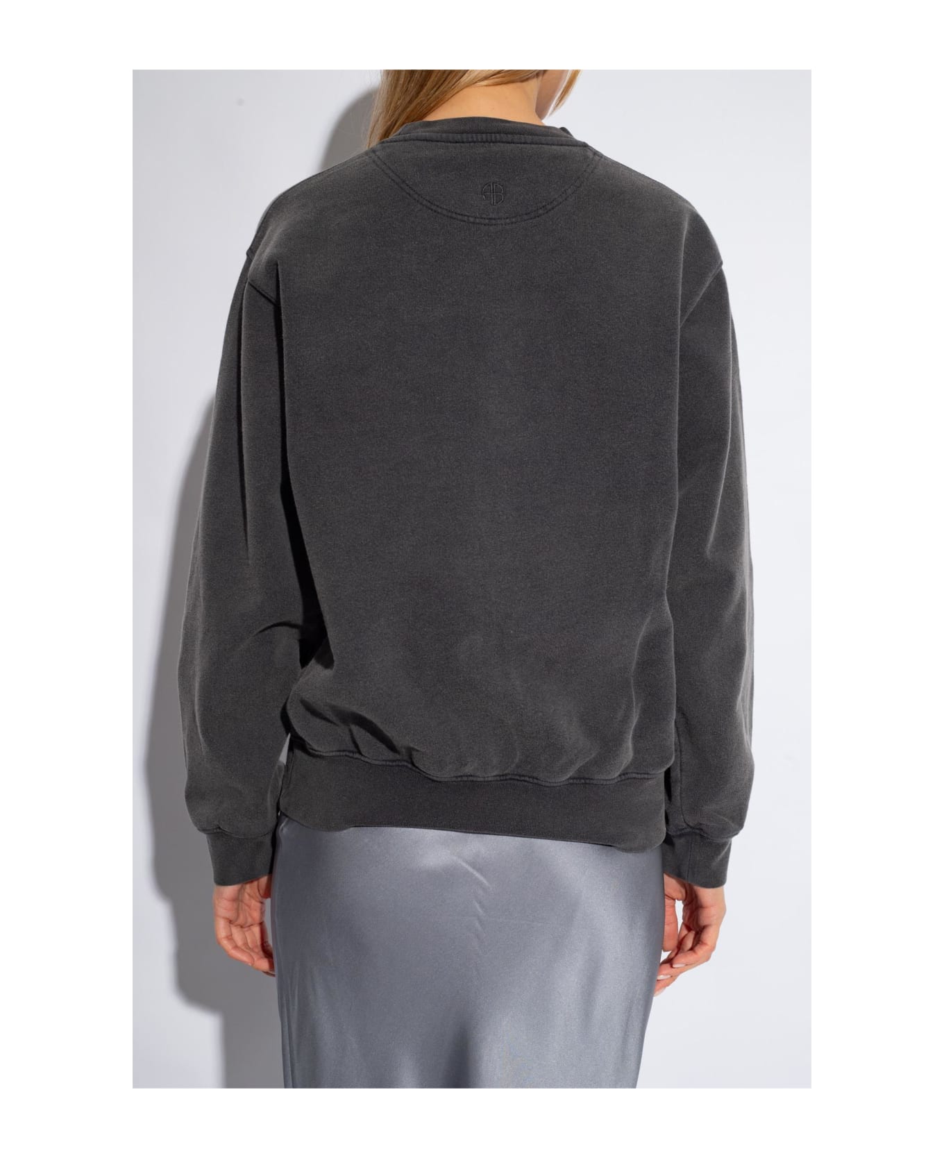 Anine Bing 'ramona' Printed Sweatshirt - Washed black