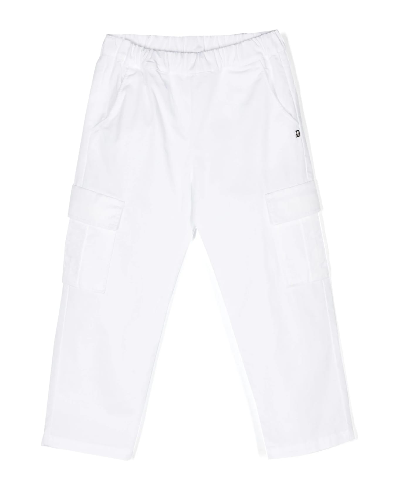 Dondup White Straight Leg Chino Trousers - White