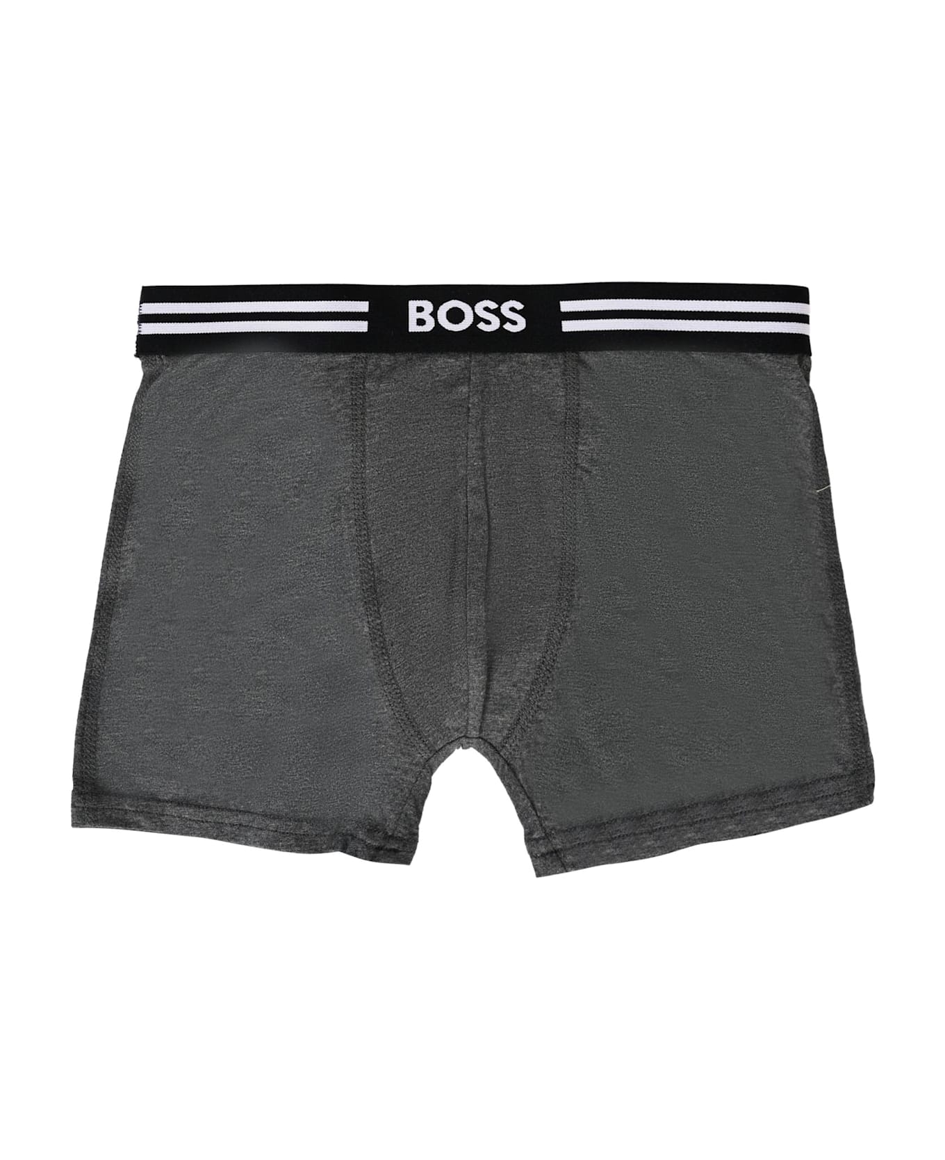 Hugo Boss Black Shorts Boxer Set For Boy With Logo - Black