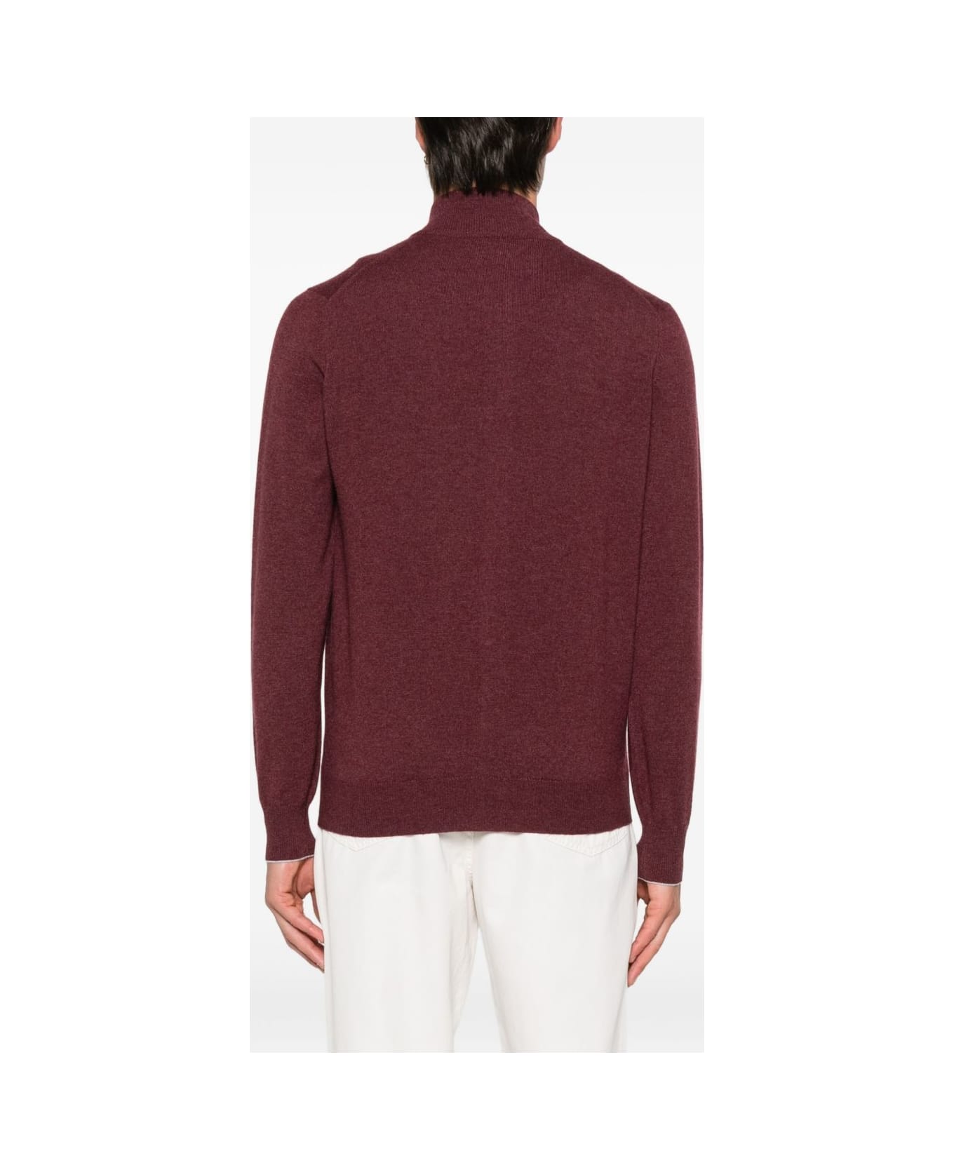 Brunello Cucinelli Cashmere Zipped Cardigan - Red