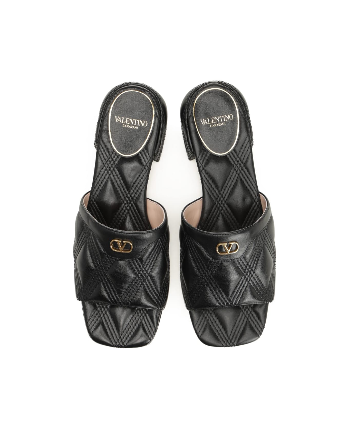 Valentino Garavani 
quiltie 67
 Slide Sandal - Black