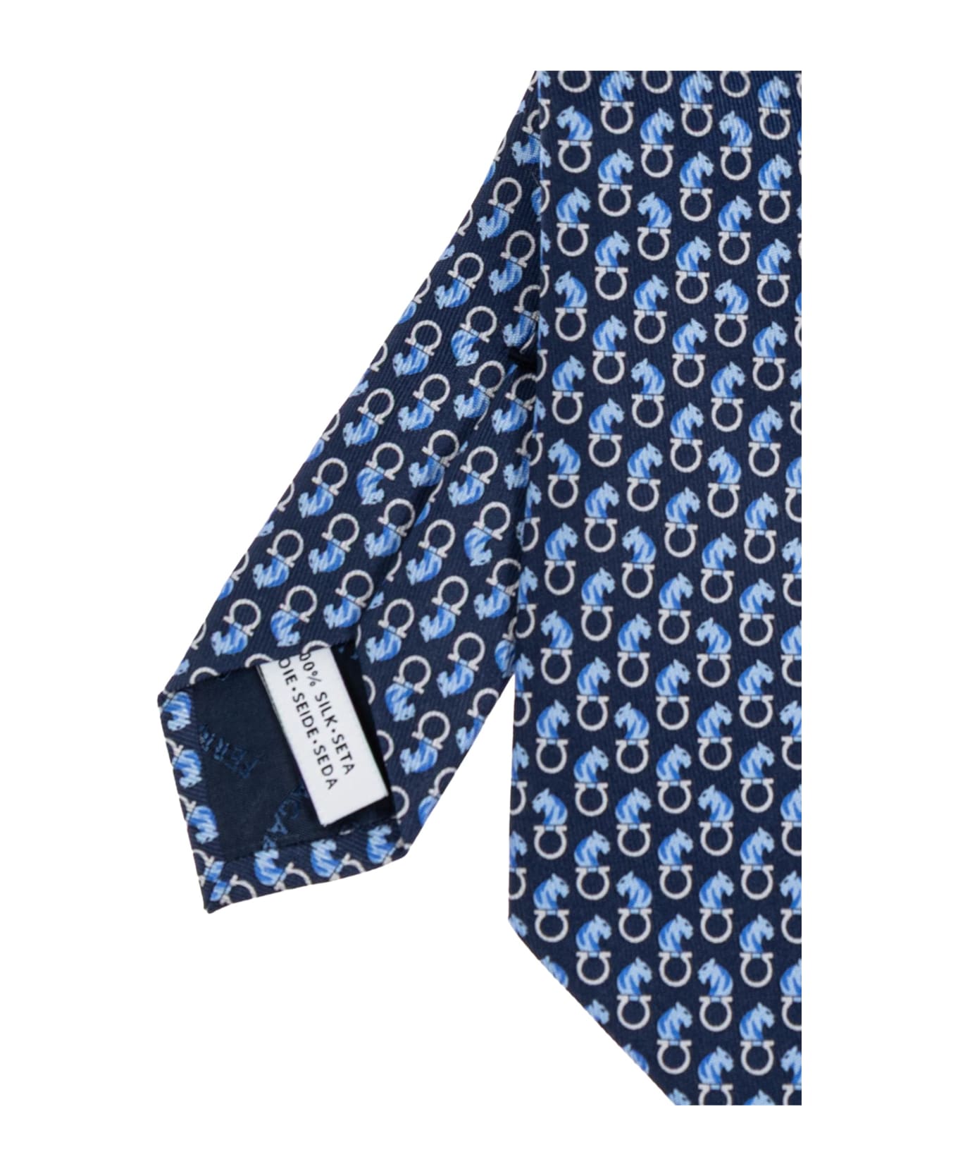 Ferragamo Silk Tie - BLUE
