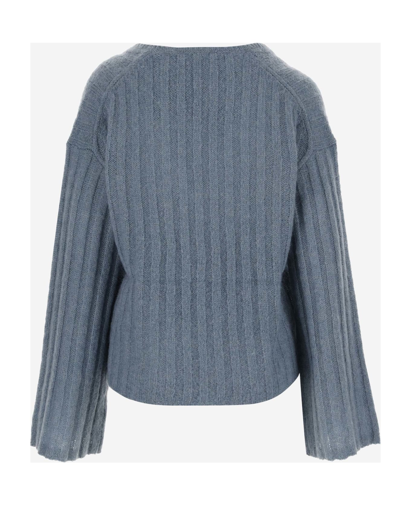 By Malene Birger Cimone Sweater In Wool Blend - Blue