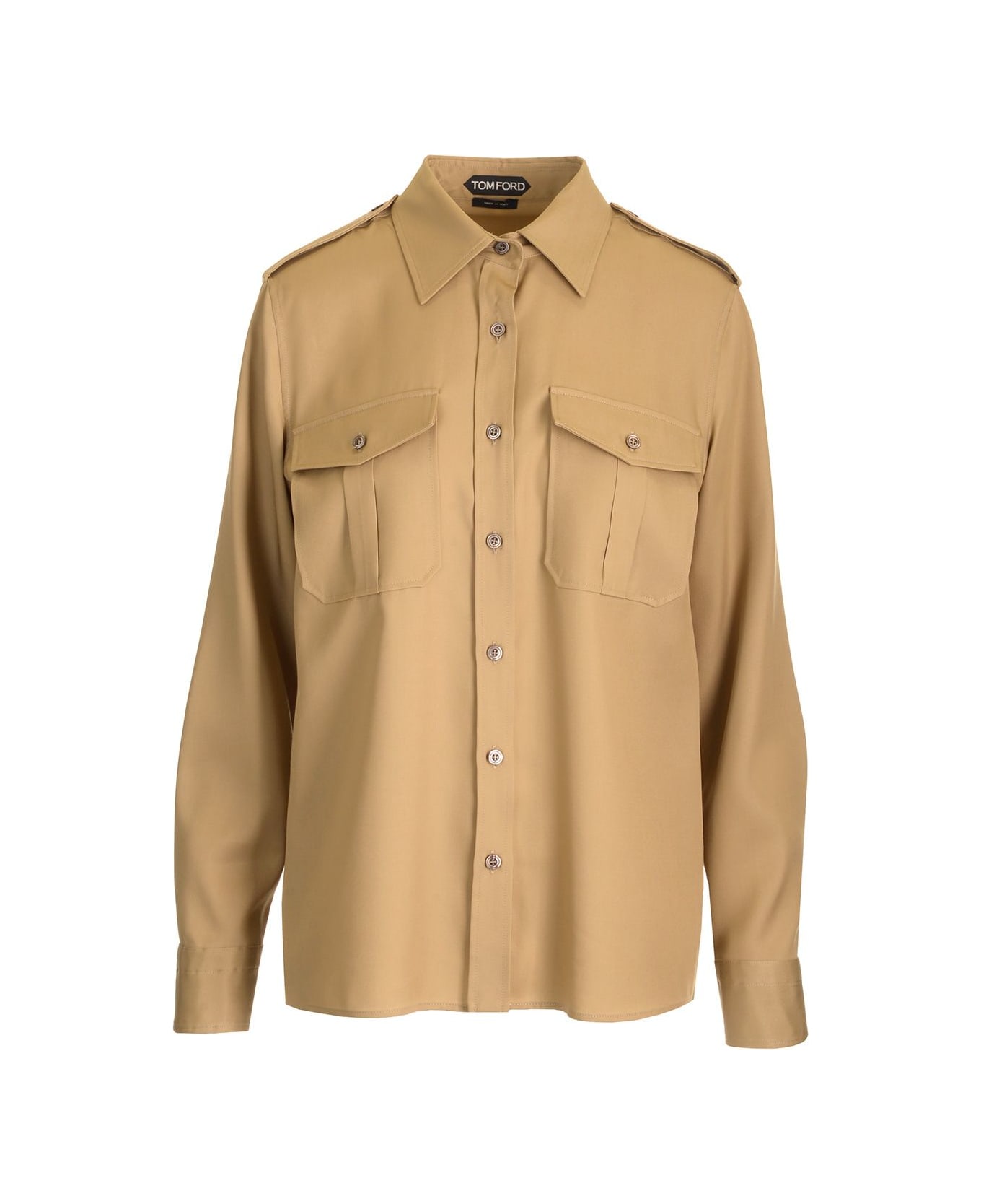Tom Ford Safari- Style Shirt - Beige