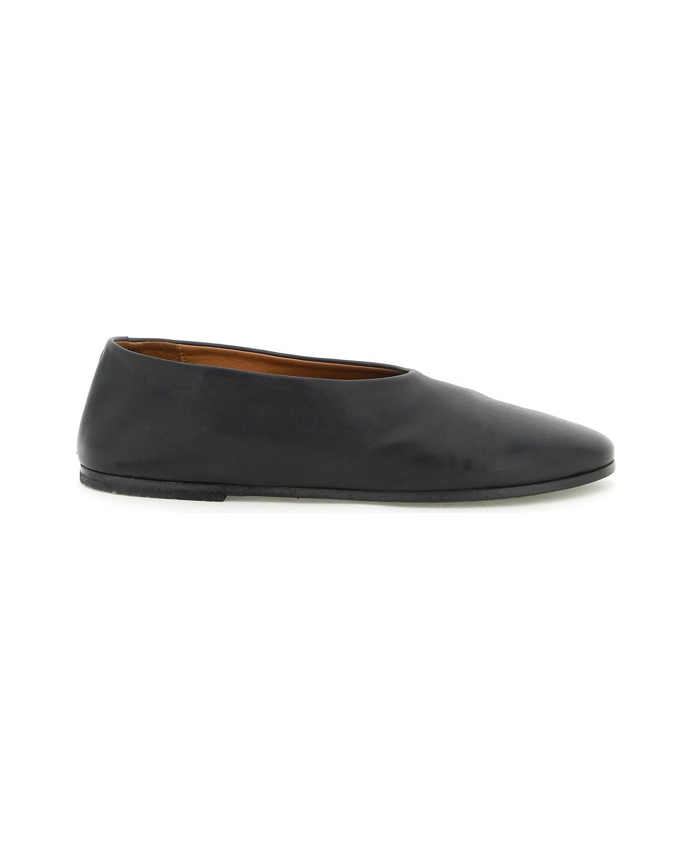 Marsell Leather Coltellaccio Ballet Flats - NERO (Black)