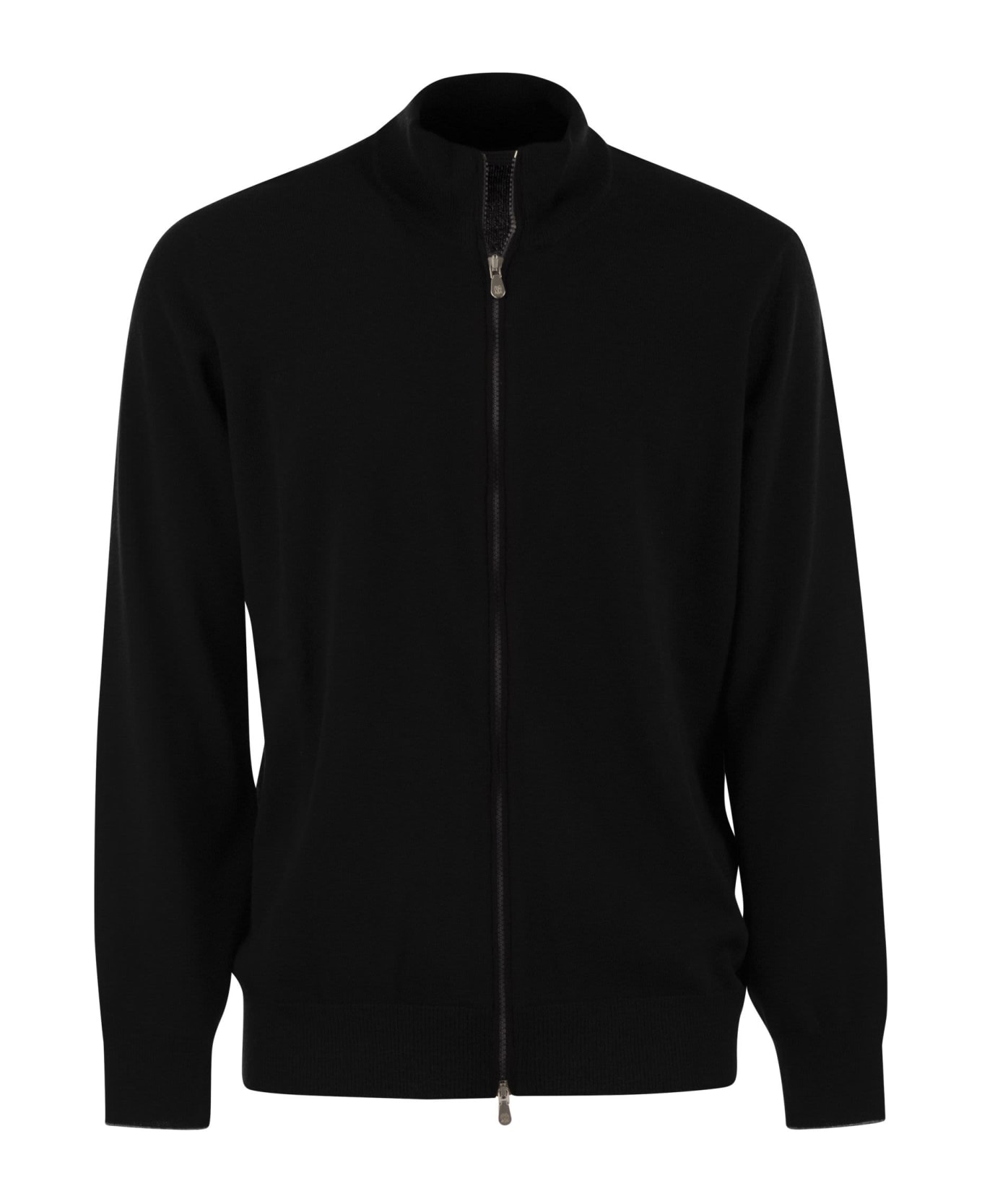 Brunello Cucinelli High-necked Cashmere Cardigan With Zip