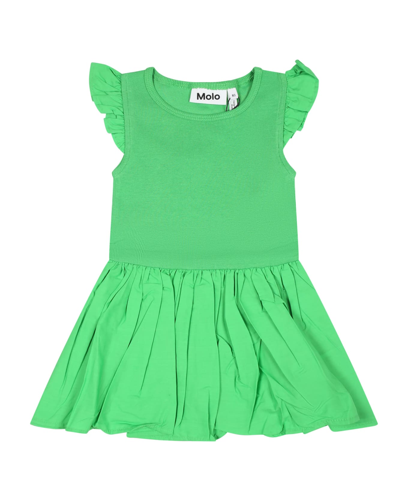 Molo Green Dress For Baby Girl - Green
