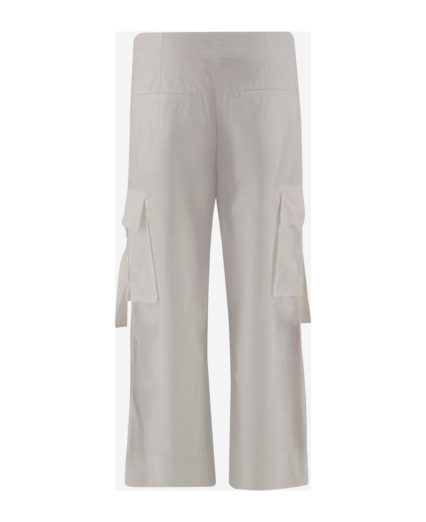 Tory Burch Cotton Cargo Pants - White