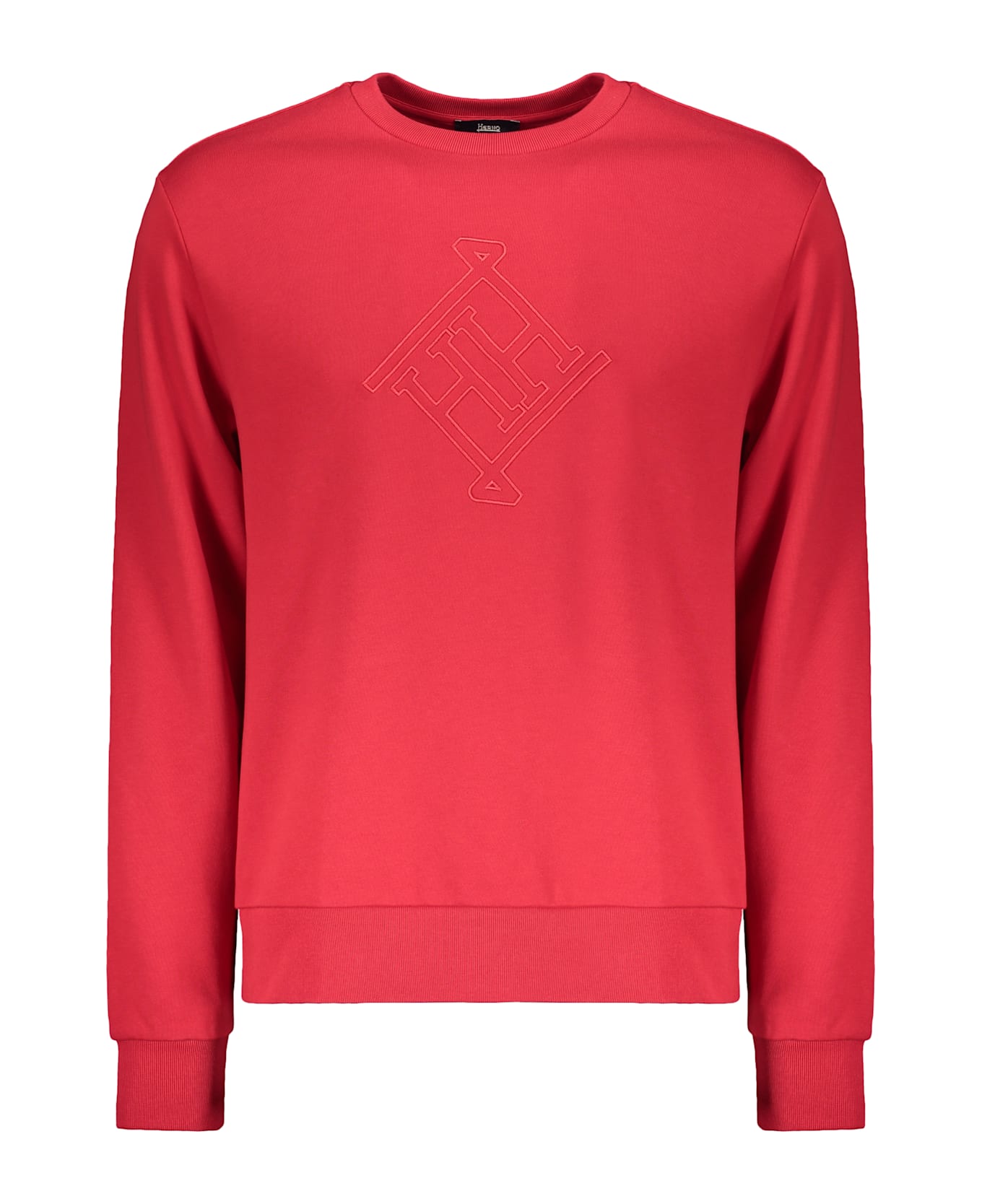 Herno Versatile Red Sweatshirt In Soft Fabric - red