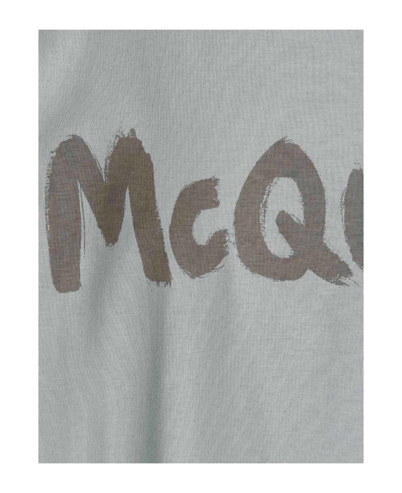 Alexander McQueen Graffiti Print T-shirt - Dove Grey Mix