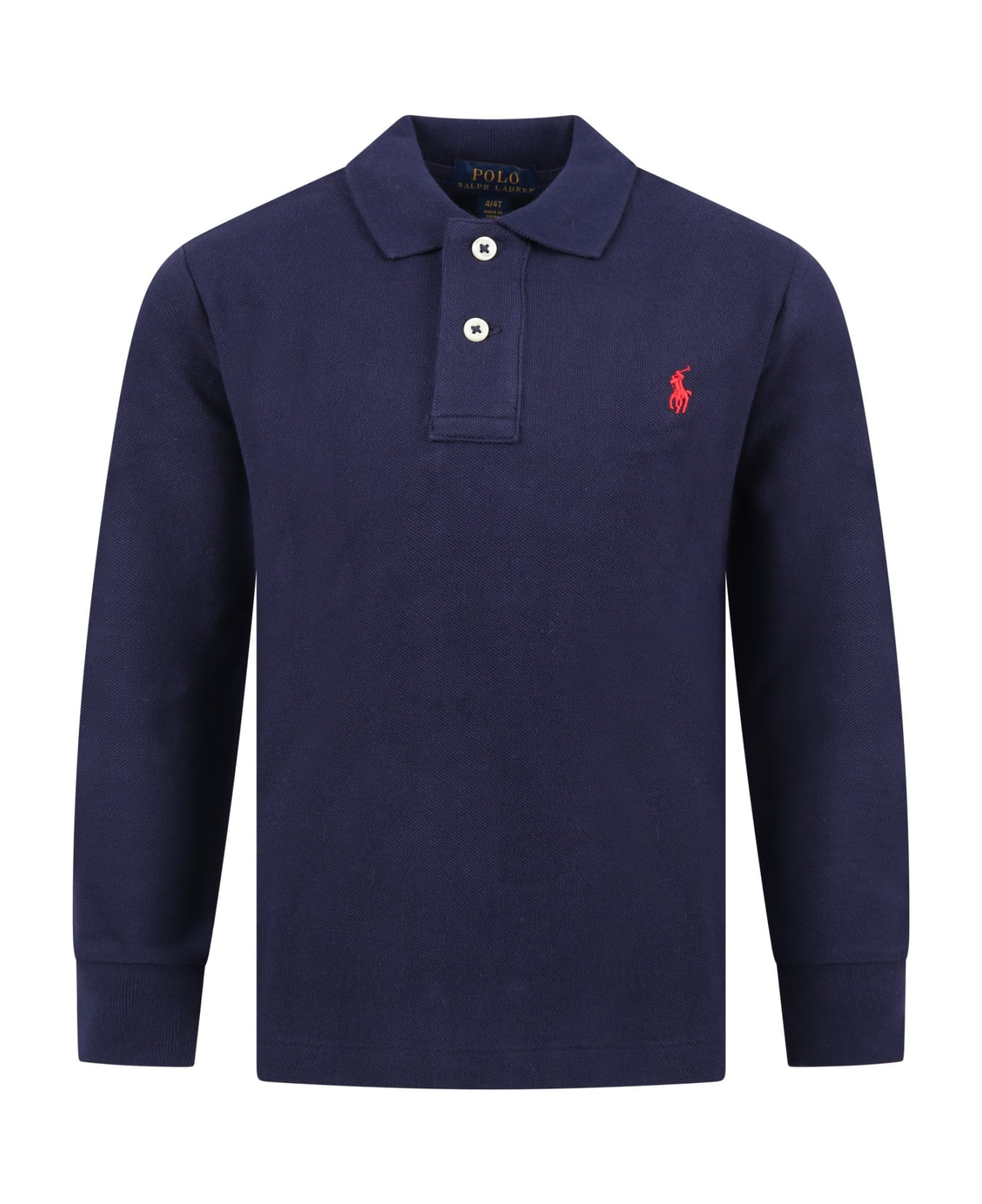 Ralph Lauren Blue Polo Shiirt For Boy With Iconic Pony - Blue