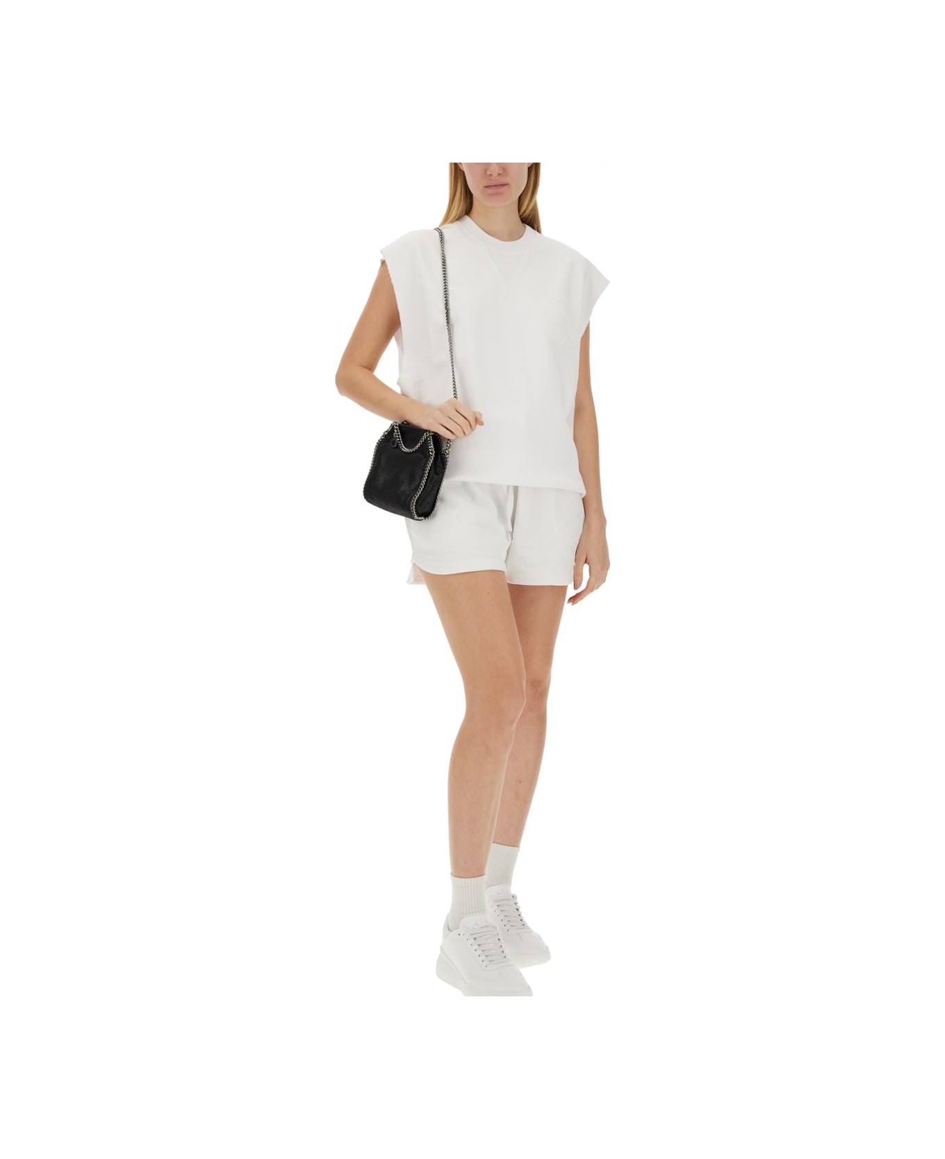 Stella McCartney Shorts With Logo - WHITE