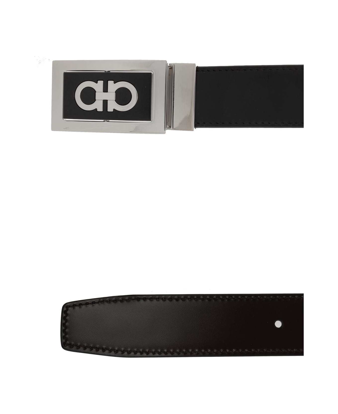 Ferragamo Reversible Leather Belt - Black