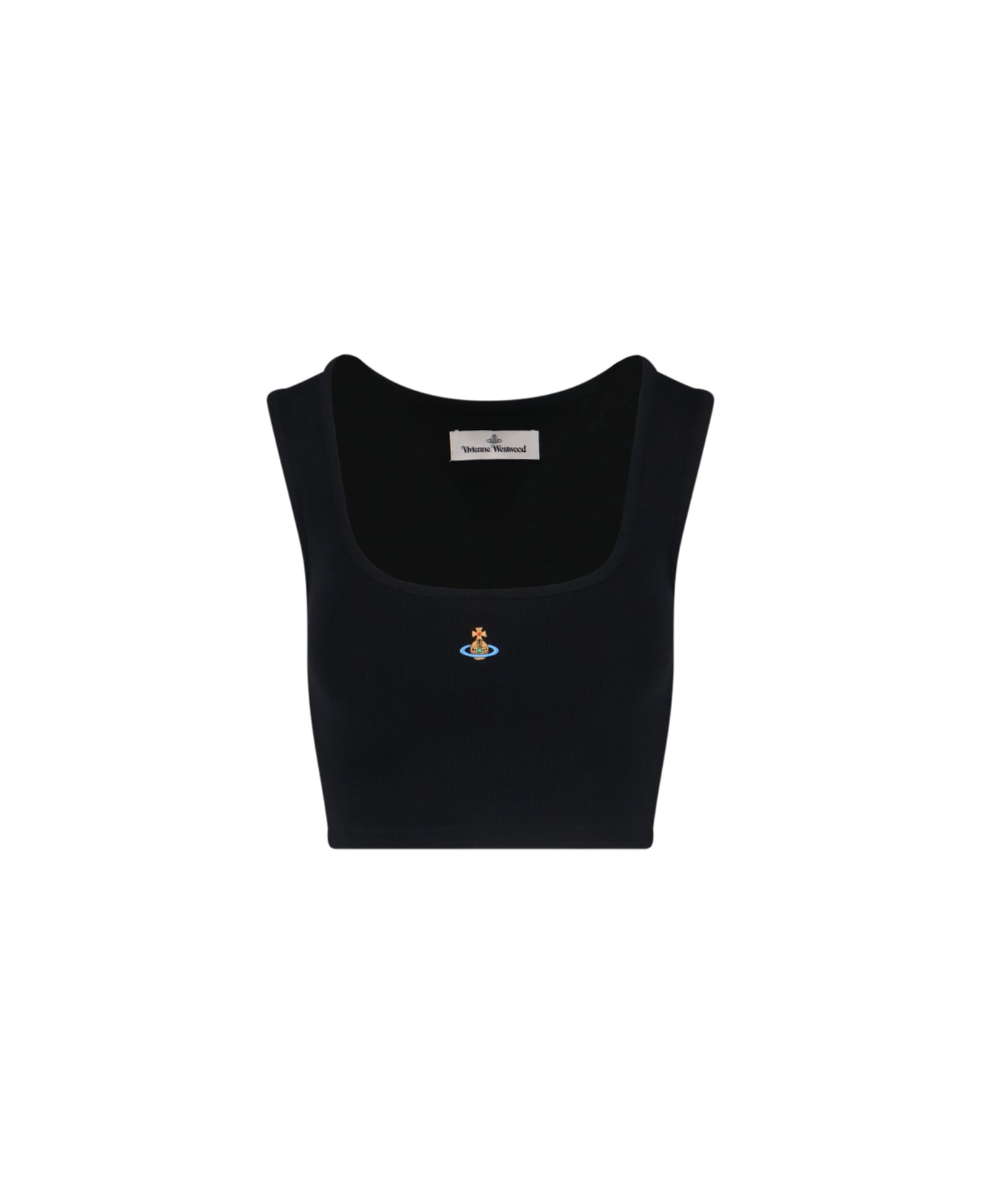 Vivienne Westwood Tank Top Cropped "orb" - Black  