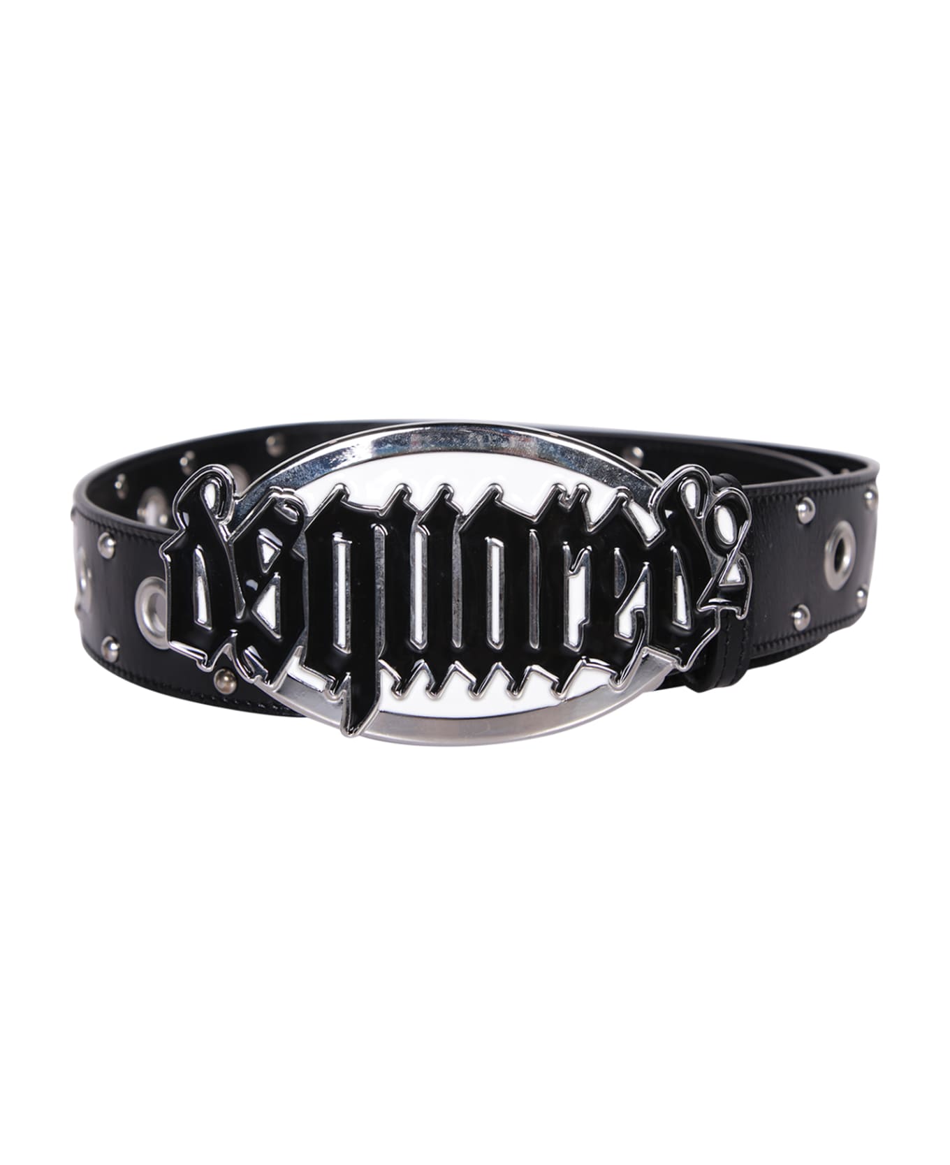 Dsquared2 Gothic Logo Buckled Belt - Black