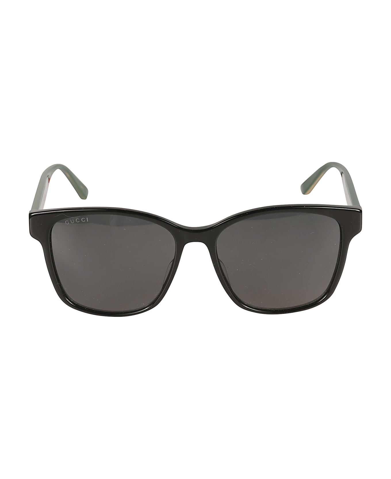 Gucci Eyewear Signature Stripe Sided Logo Sunglasses - Black/Multicolor/Grey