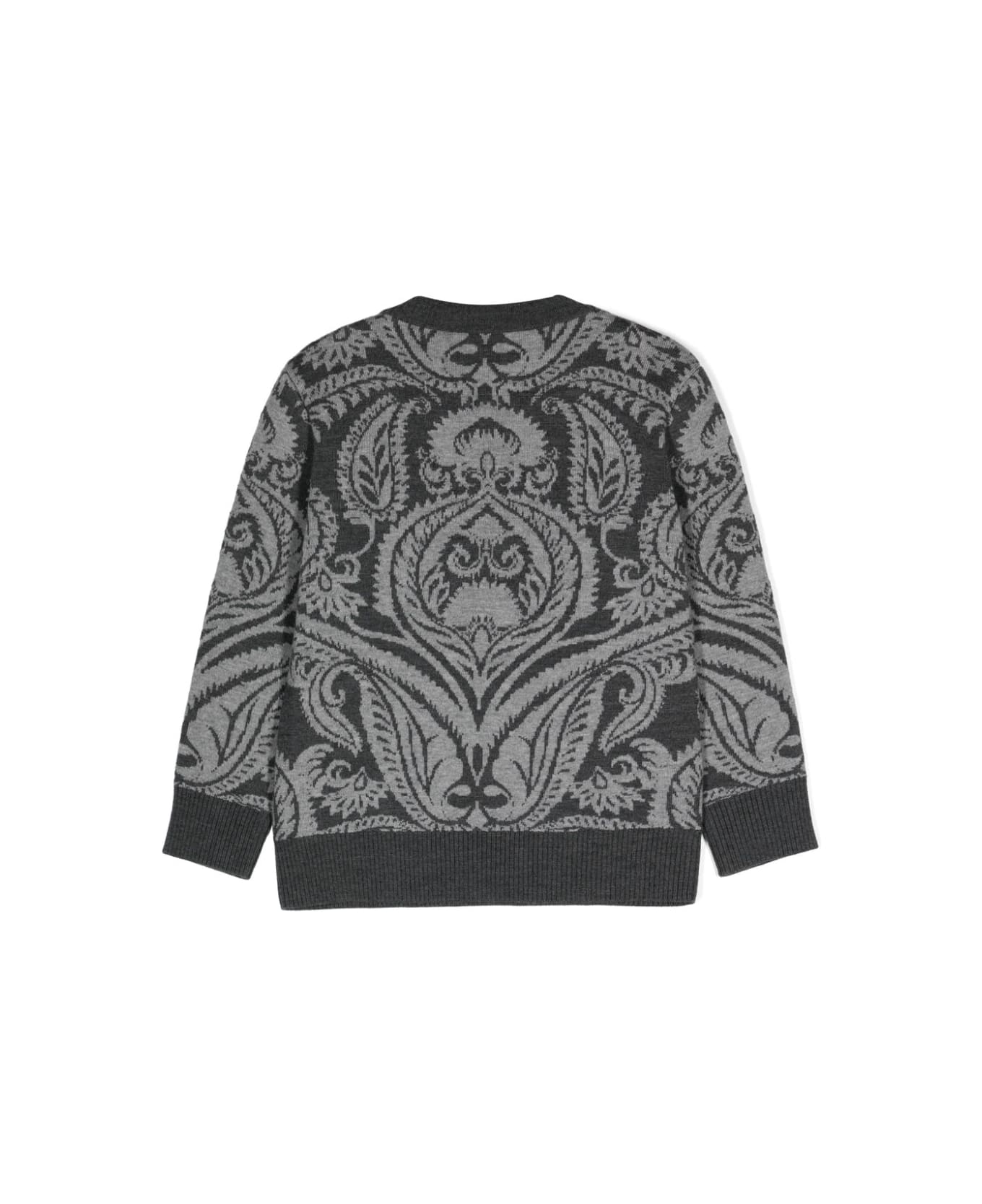 Etro Maglione Con Motivo Jacquard - Gray