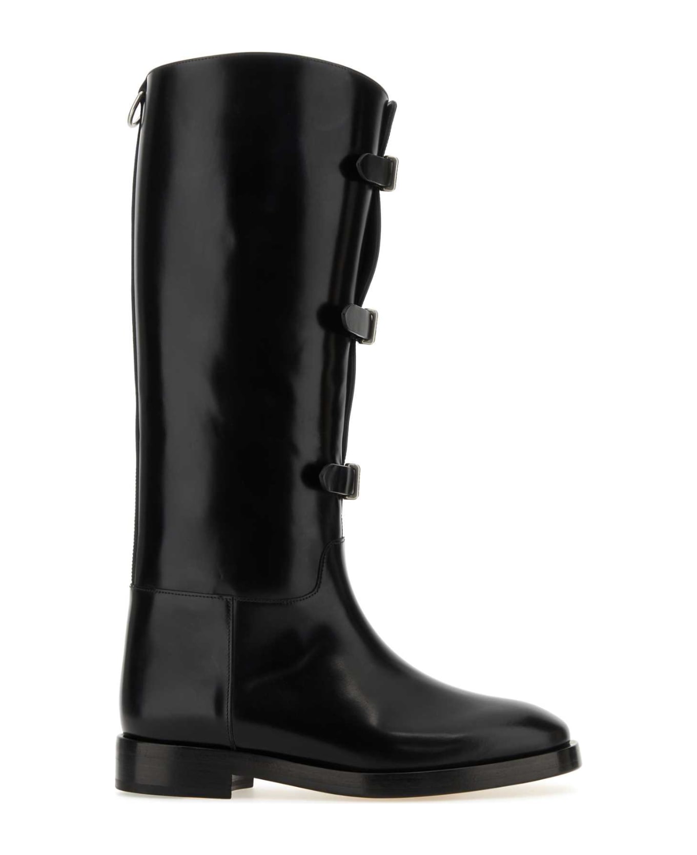 Durazzi Milano Black Leather Boots - BLACK