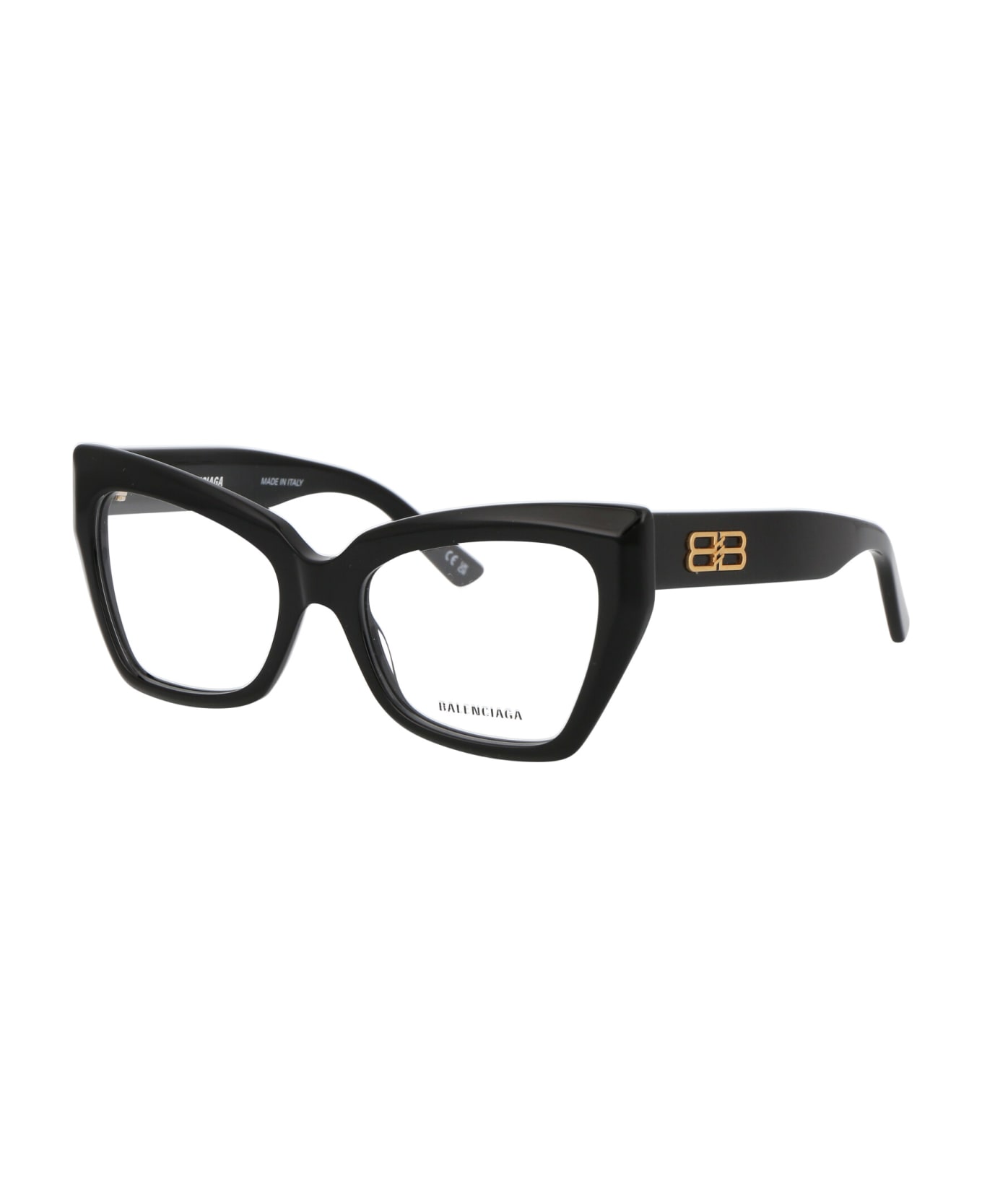 Balenciaga Eyewear Bb0275o Glasses - 001 BLACK BLACK TRANSPARENT