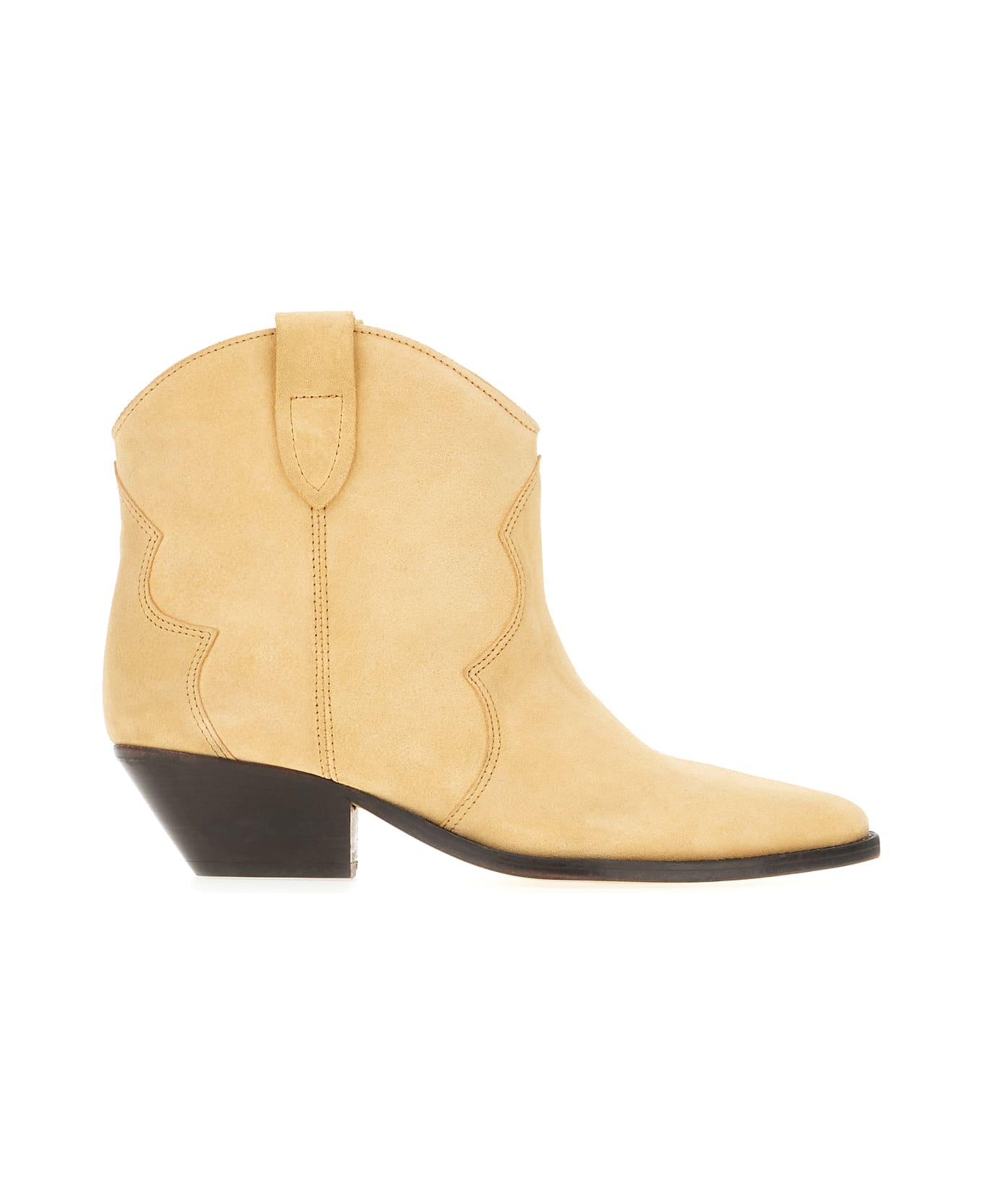 Isabel Marant Cream Suede Dewina Ankle Boots - Beige