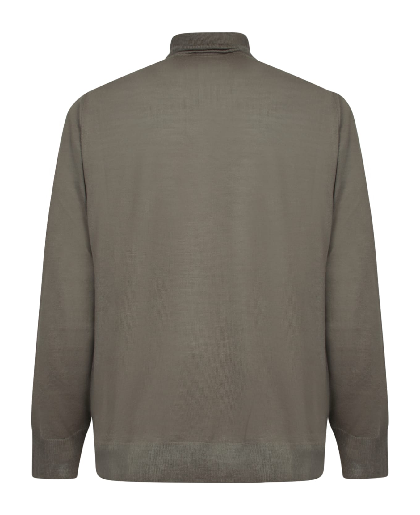 Canali Turtleneck Sweater In Taupe Wool - Beige