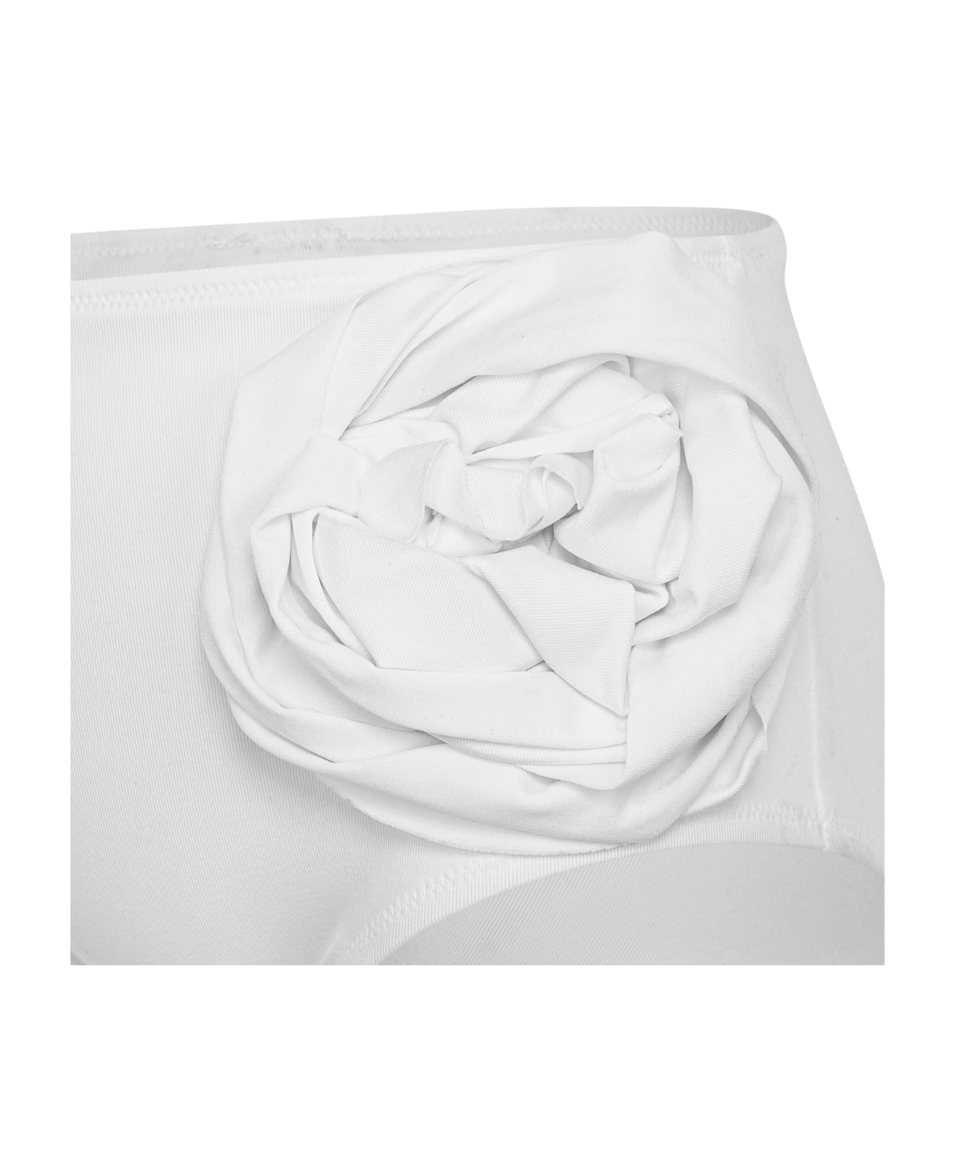 Douuod Costume Con Applicazione - White 水着